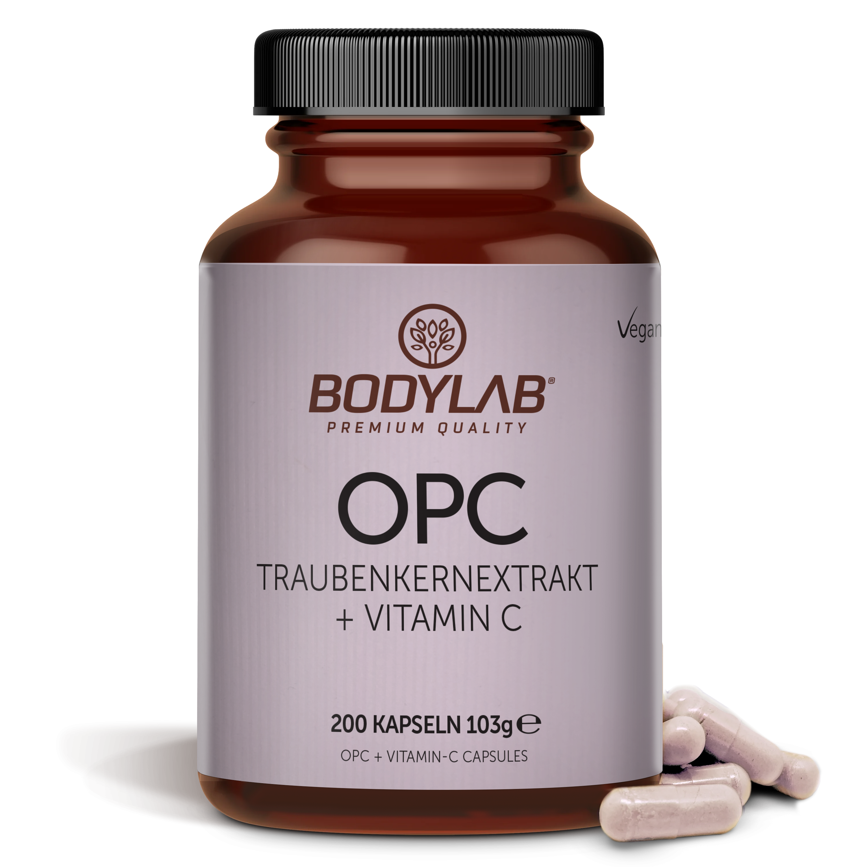 OPC Traubenkernextrakt + Vitamin C (200 Kapseln)