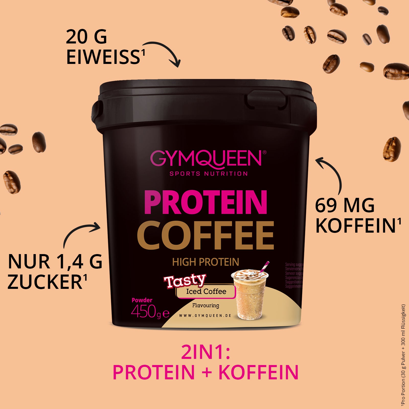 Protein Coffee 4er Pack Shaker gratis