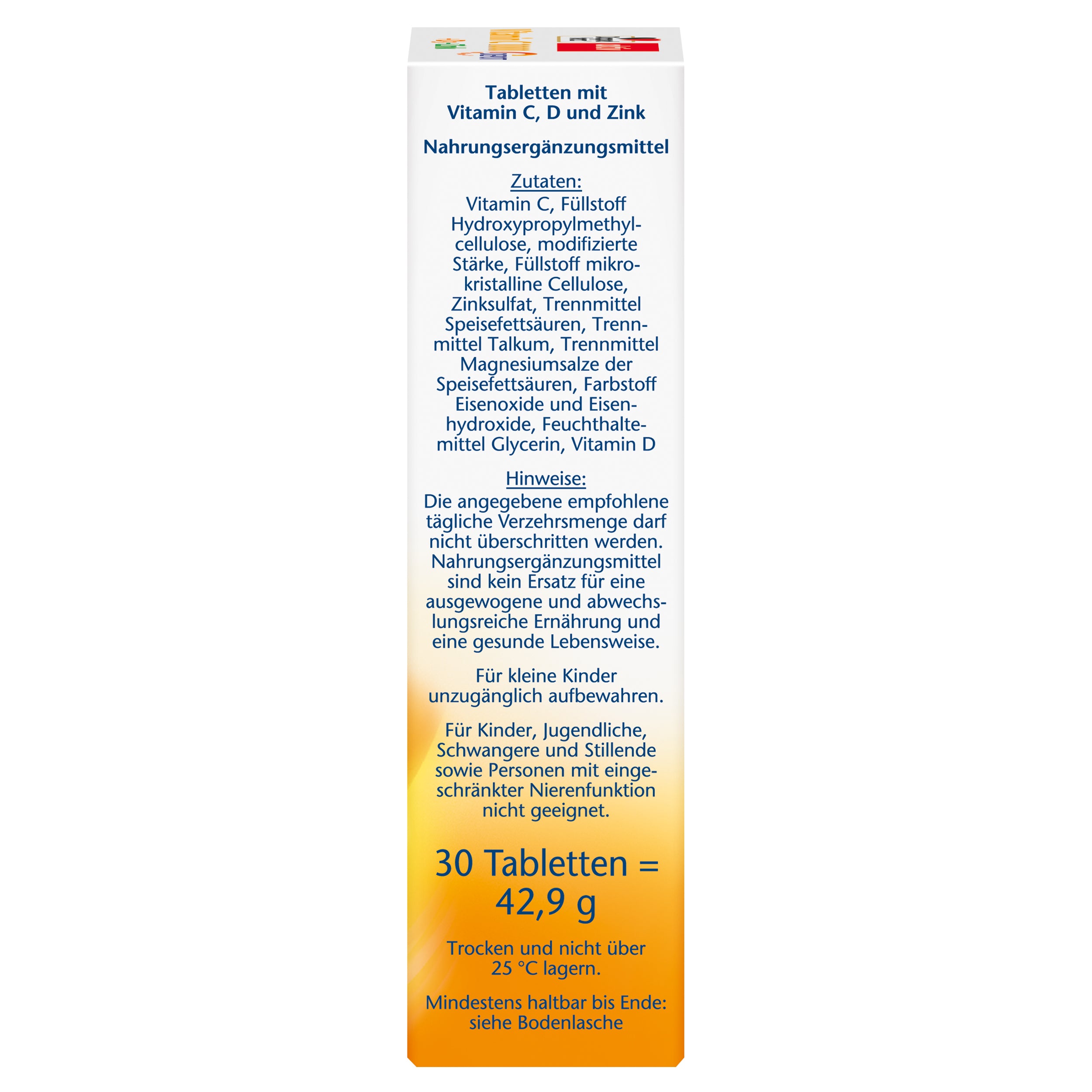 Vitamin C 1000 + D3 + Zink Depot (30 Tabletten)