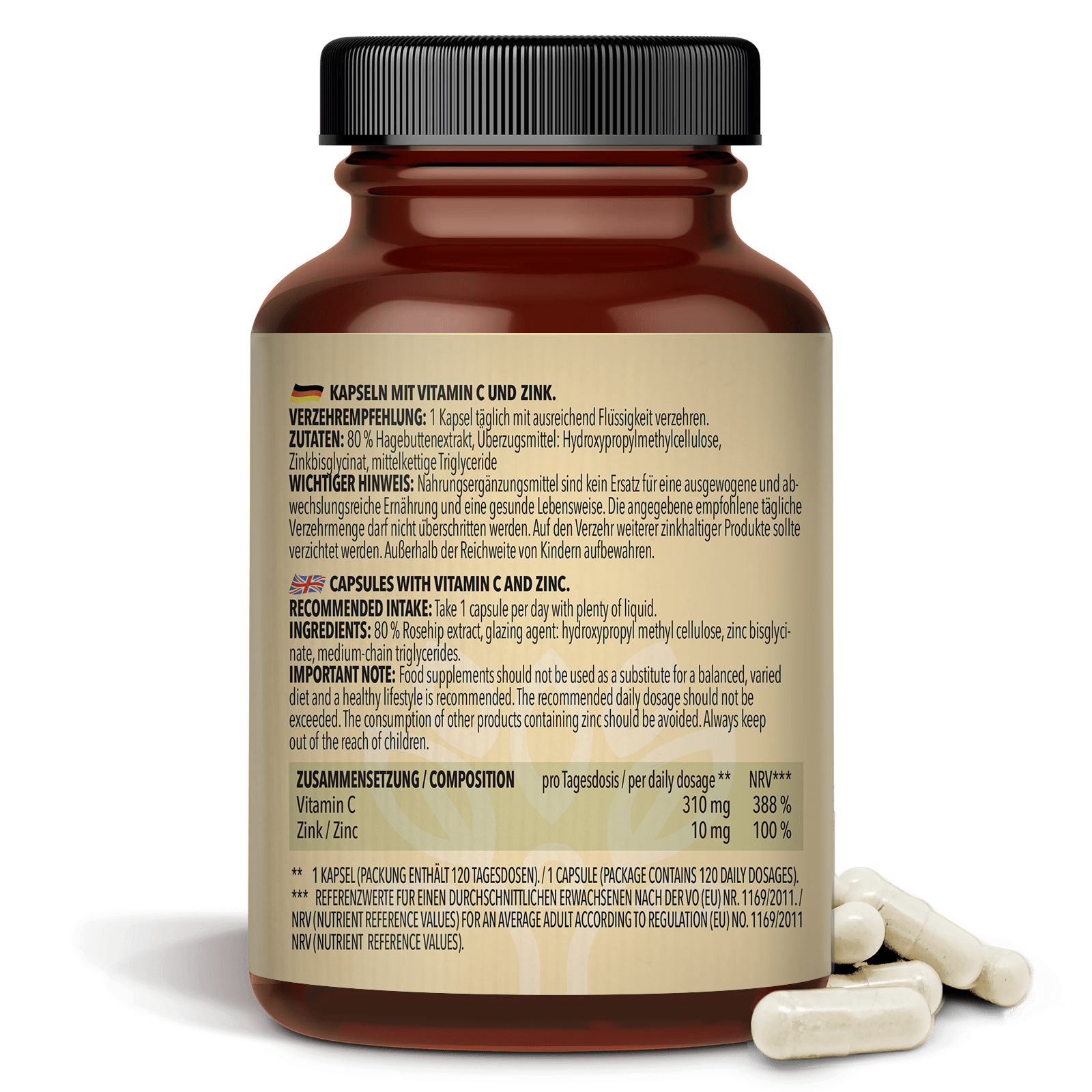 3 x Vitamin C + Zink (3 x 120 Kapseln)