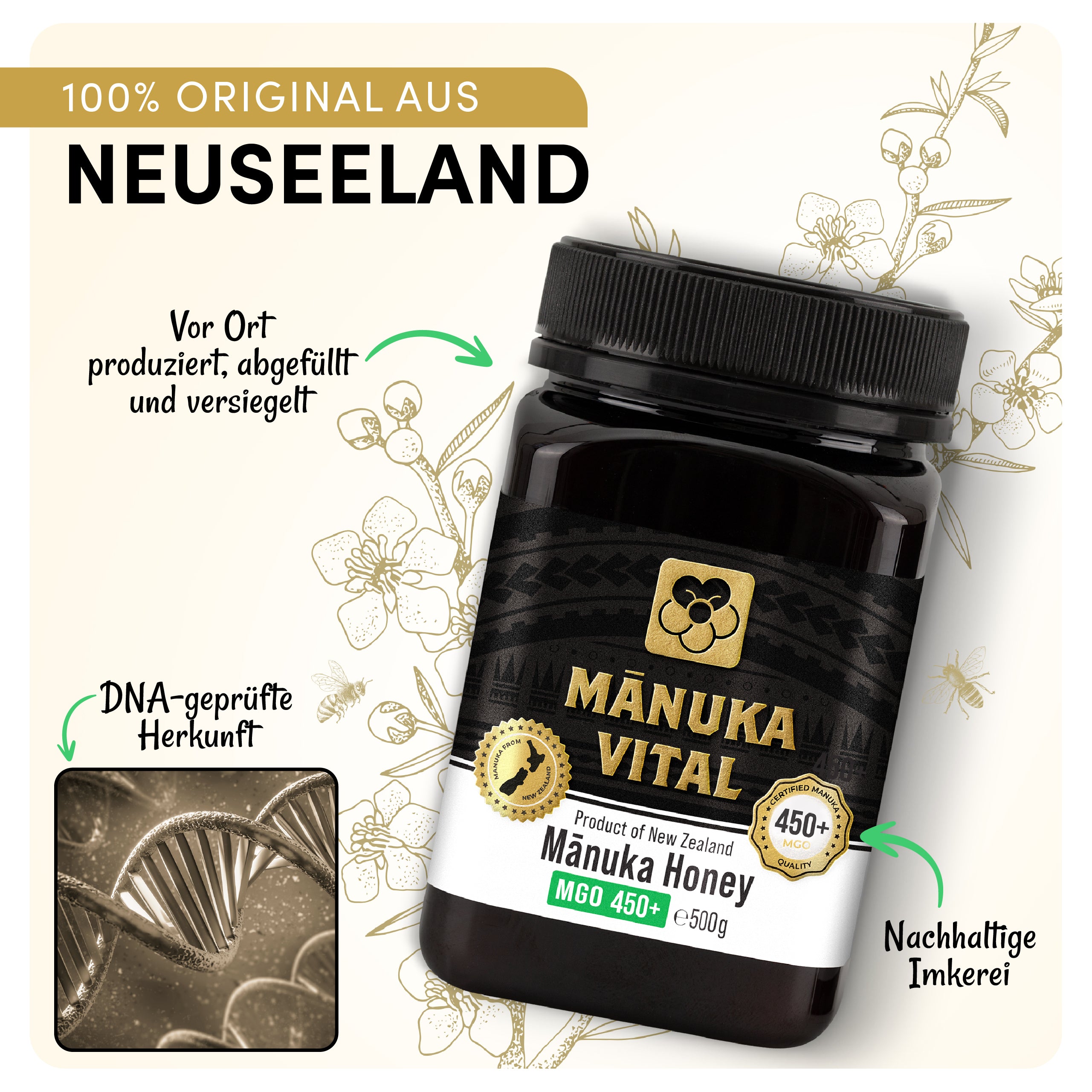 Manuka Vital Honig MGO 450+ (500g)