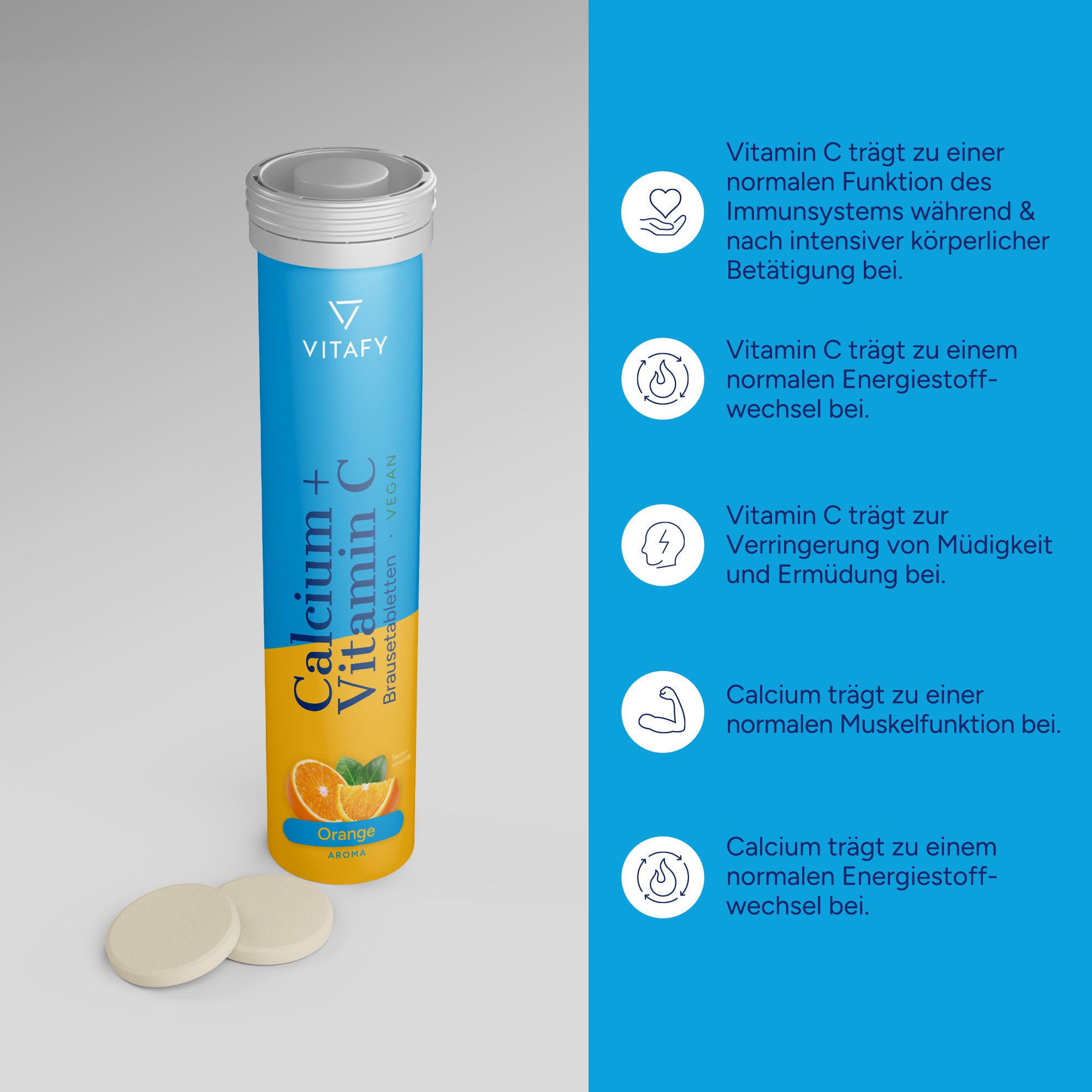 Calcium + Vitamin C - Orange (20 Brausetabletten)