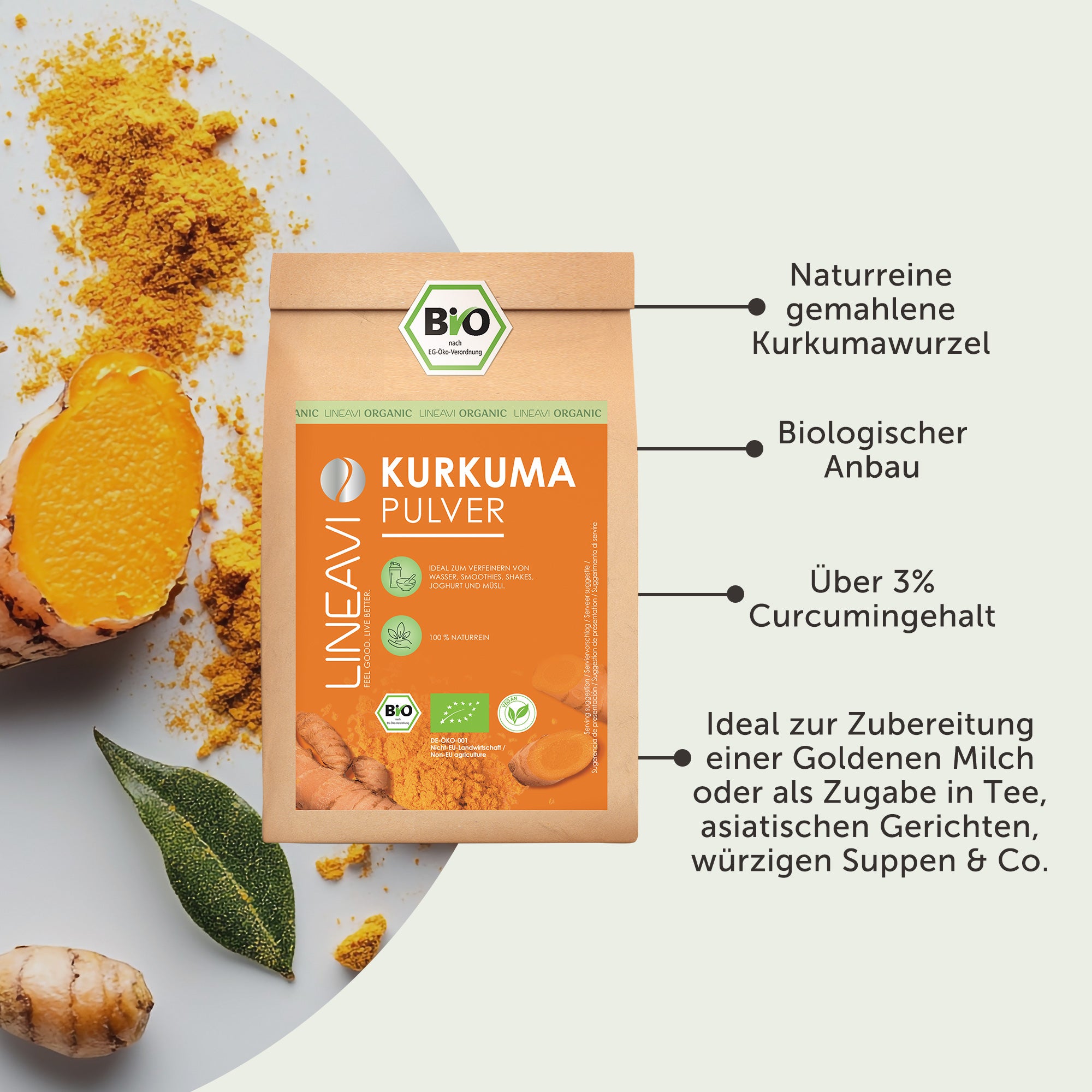 Doppelpack: Kurkumapulver bio (2x1000g)