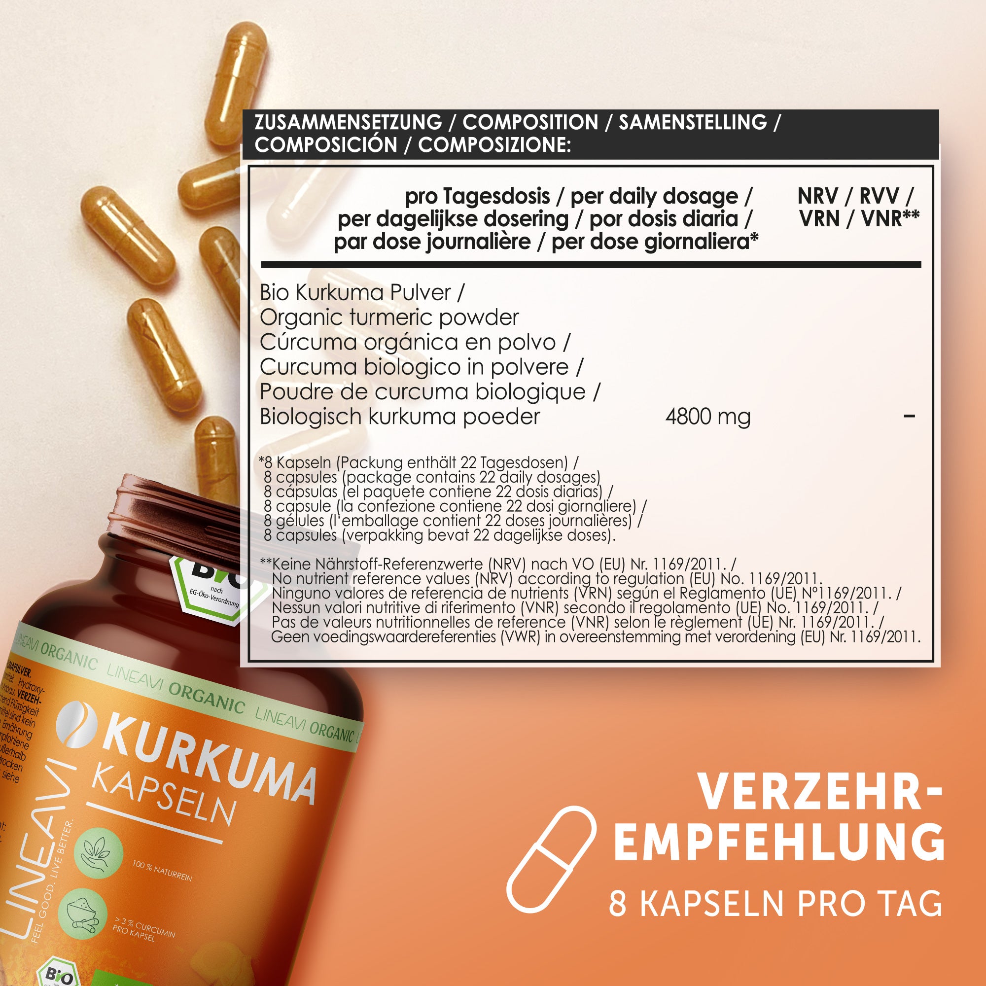 Doppelpack: Kurkuma Kapseln bio (2x180 Kapseln)