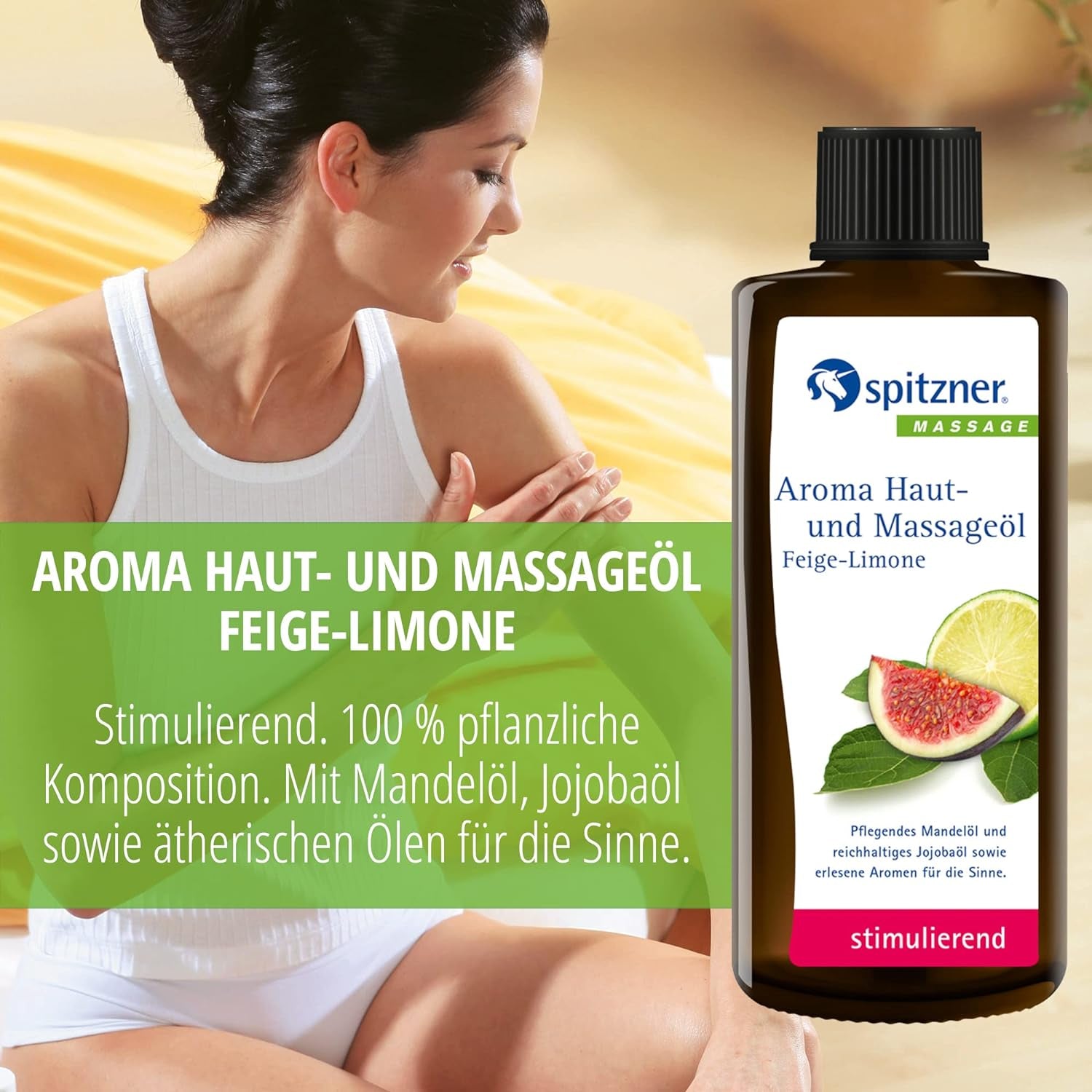 Aroma Haut- und Massageöl Feige-Limone (190ml)