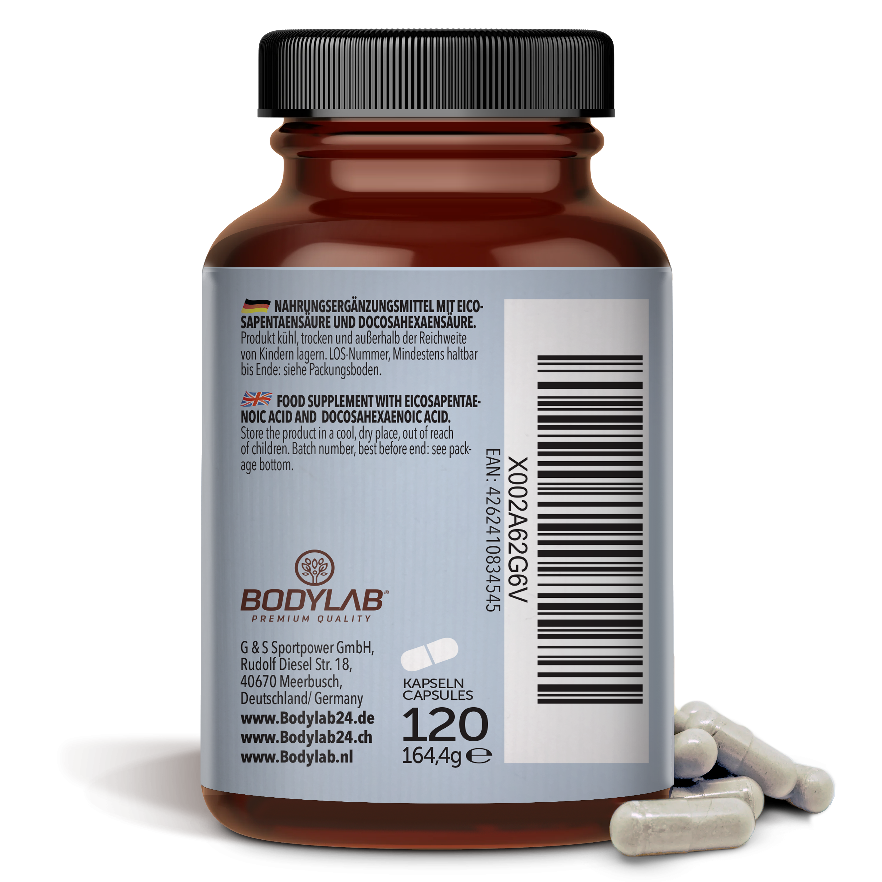 Omega-3 aus Fischöl Softgel (120 Kapseln)