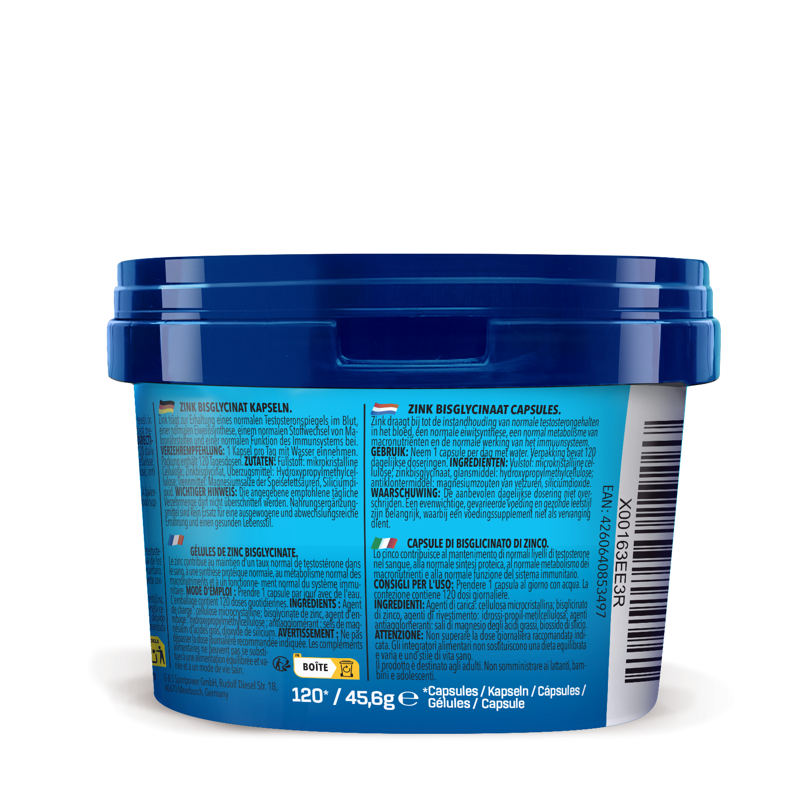 3 x Zinc Bisglycinate (je 120 Kapseln)