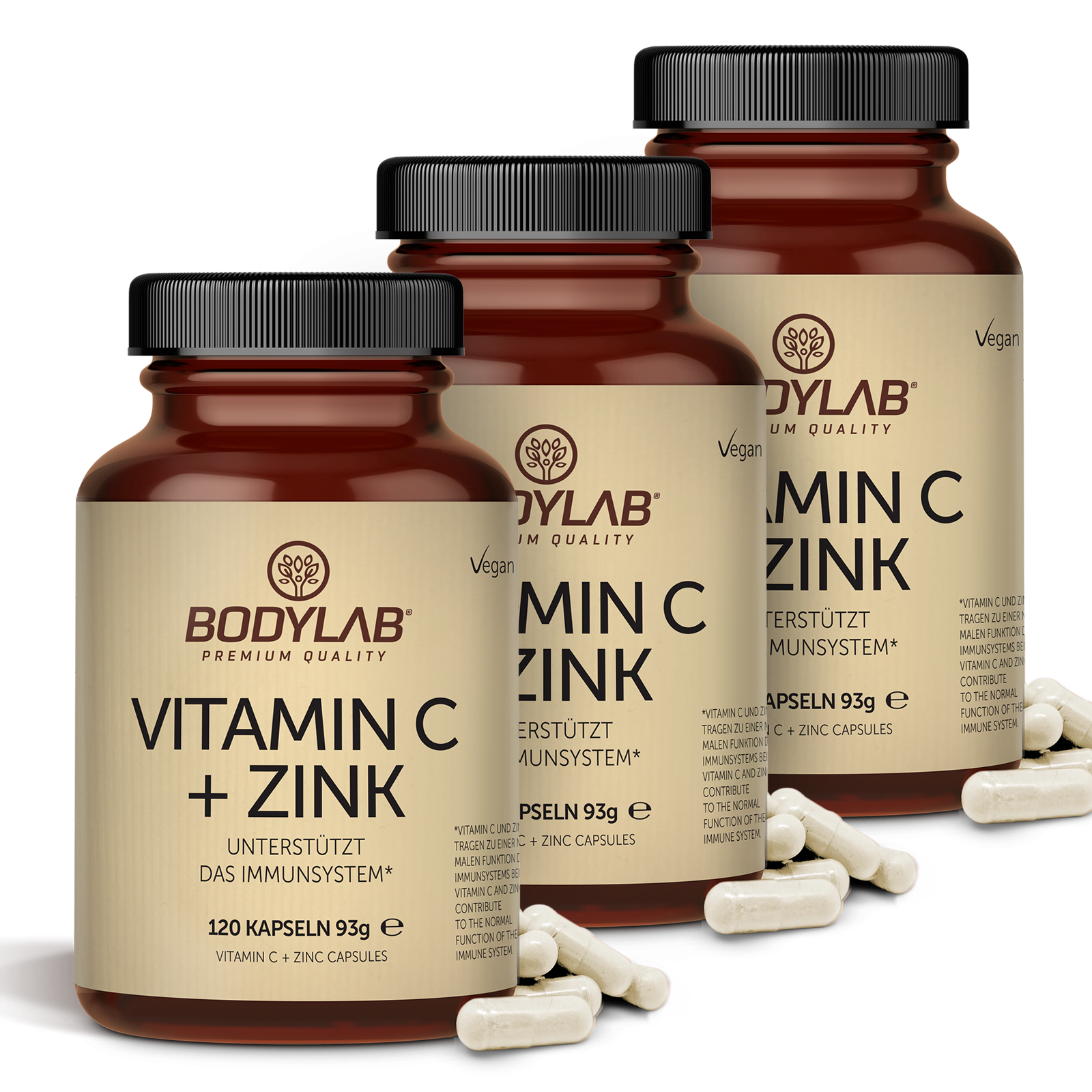 3 x Vitamin C + Zink (3 x 120 Kapseln)