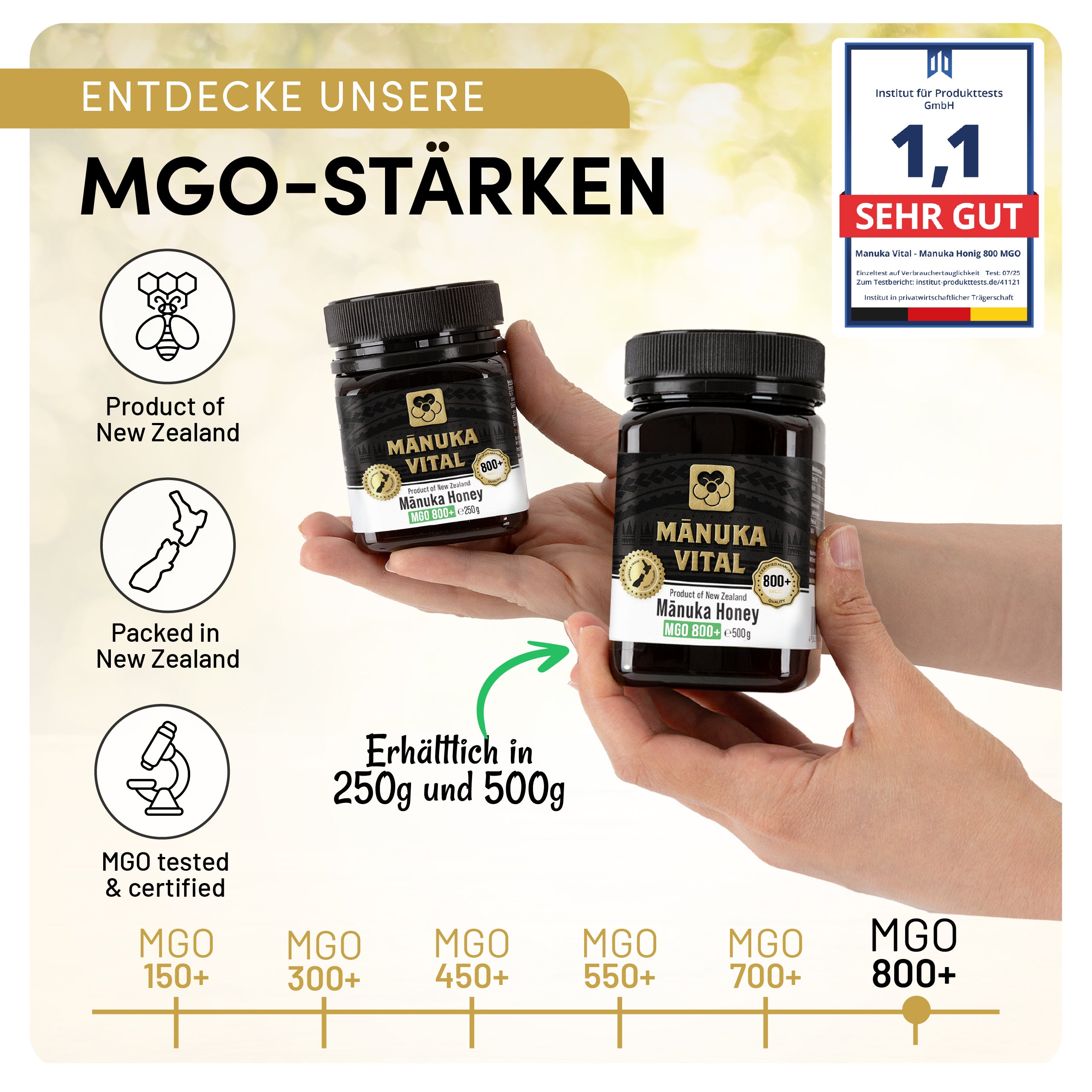 Manuka Vital Honig MGO 800+ (500g)