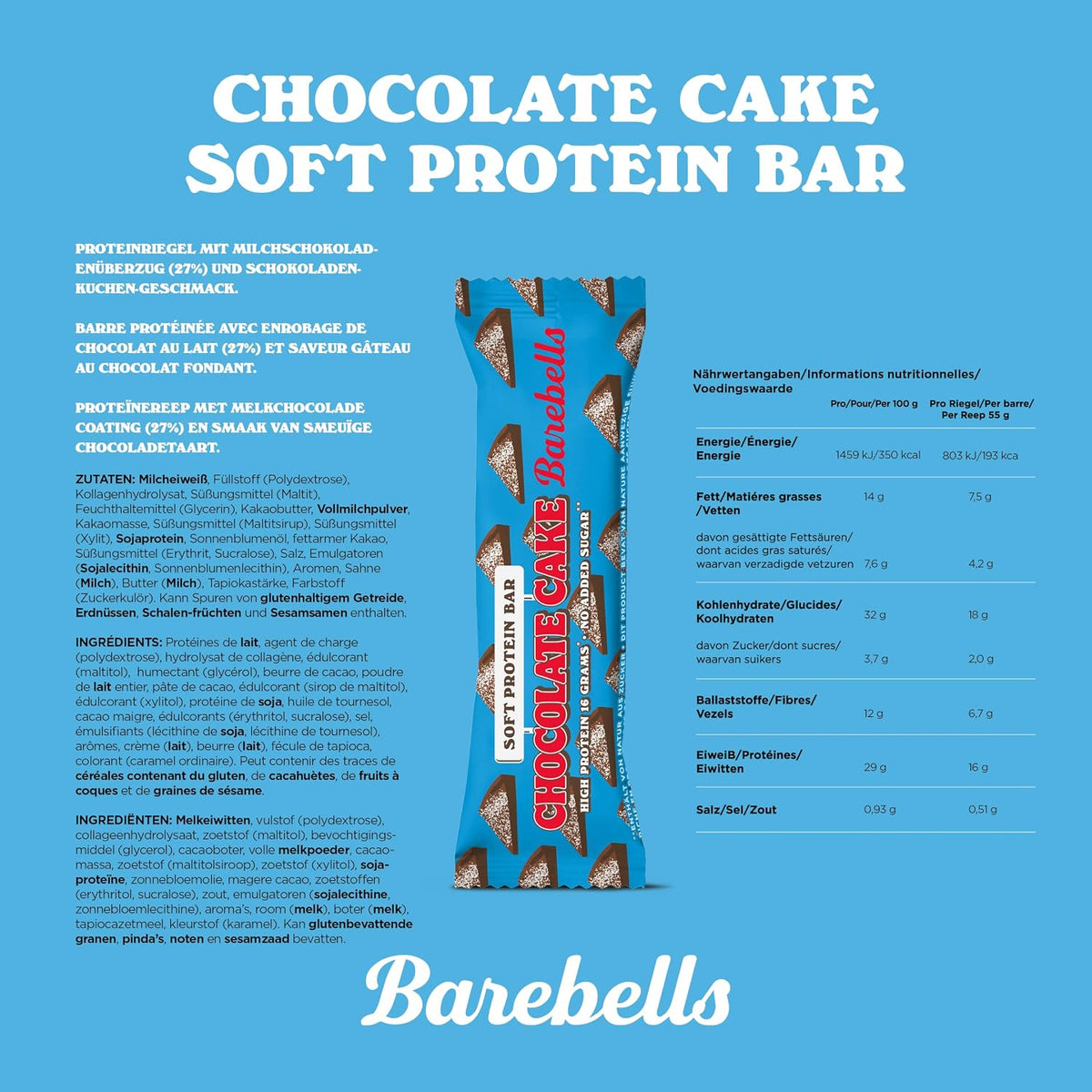 Soft Protein Bar (55g) Chocolate Cake