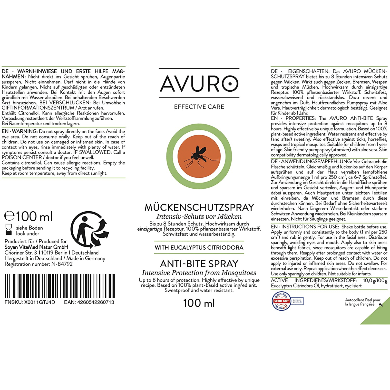 3 x Mückenschutz Spray (3x100ml)