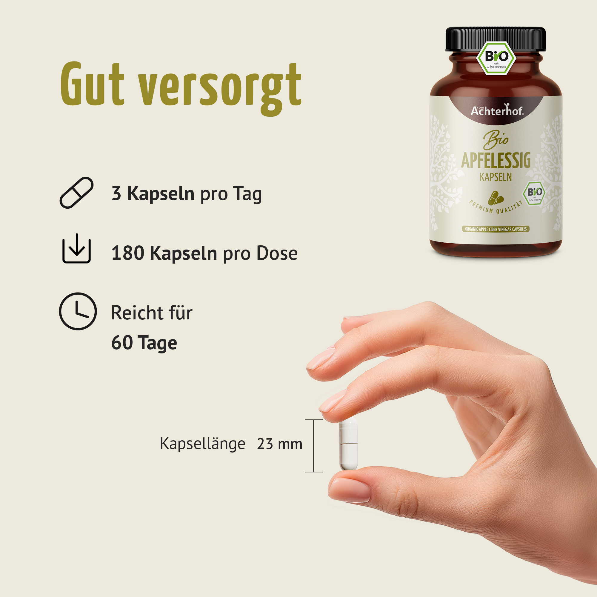 Bio Apfelessig Kapseln (180 Kapseln)