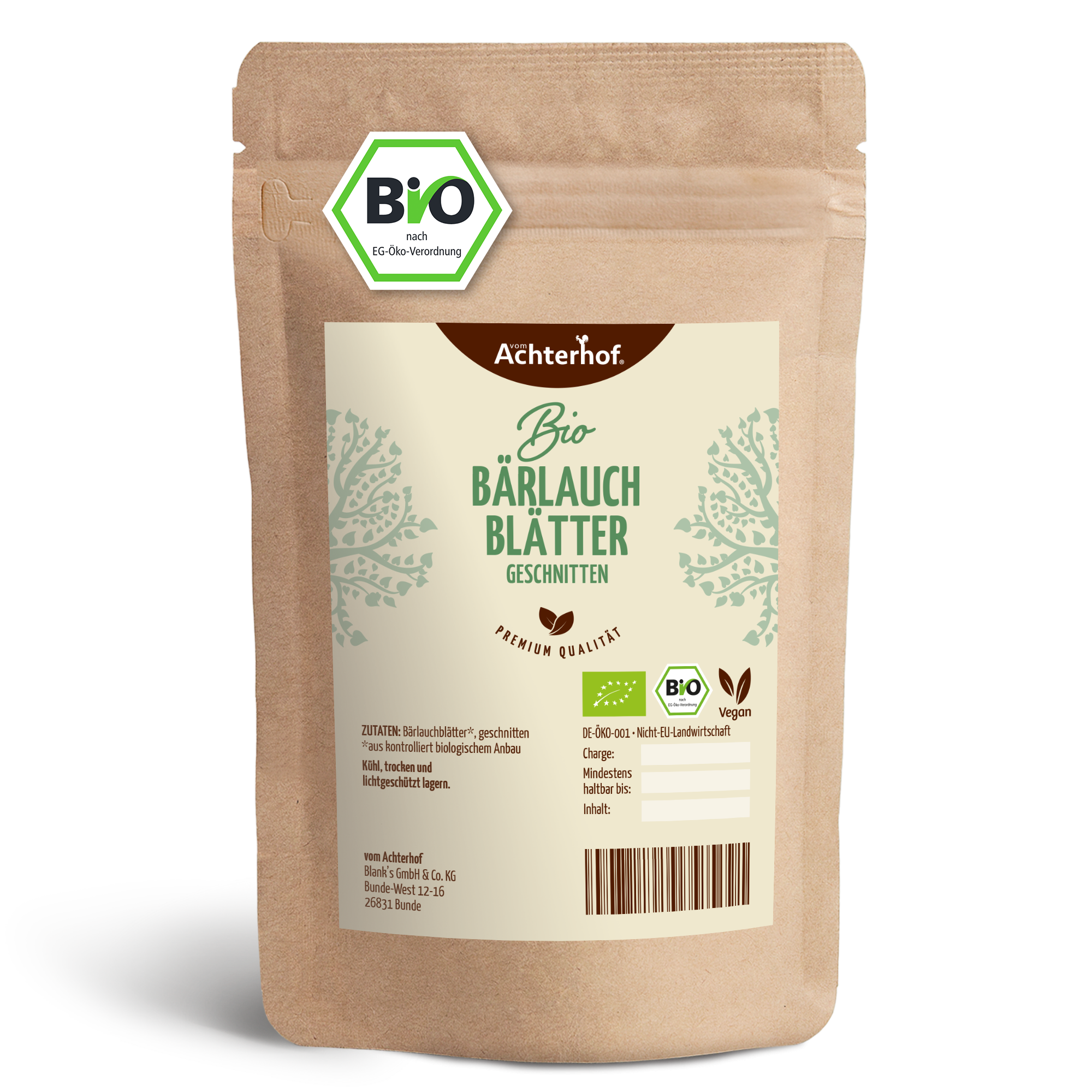 Bärlauchblätter geschnitten Bio (500g)