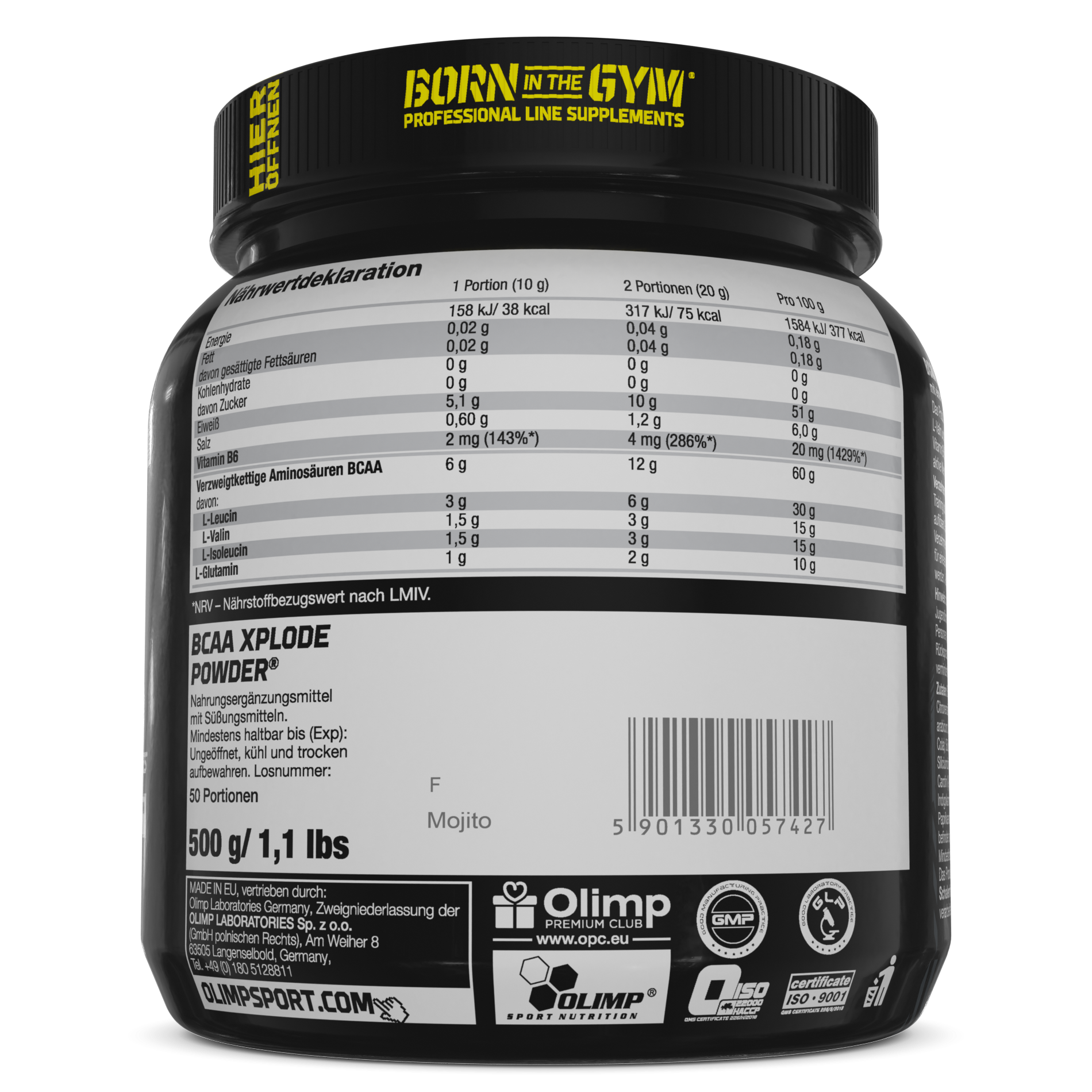 BCAA Xplode Powder (500g) Mojito