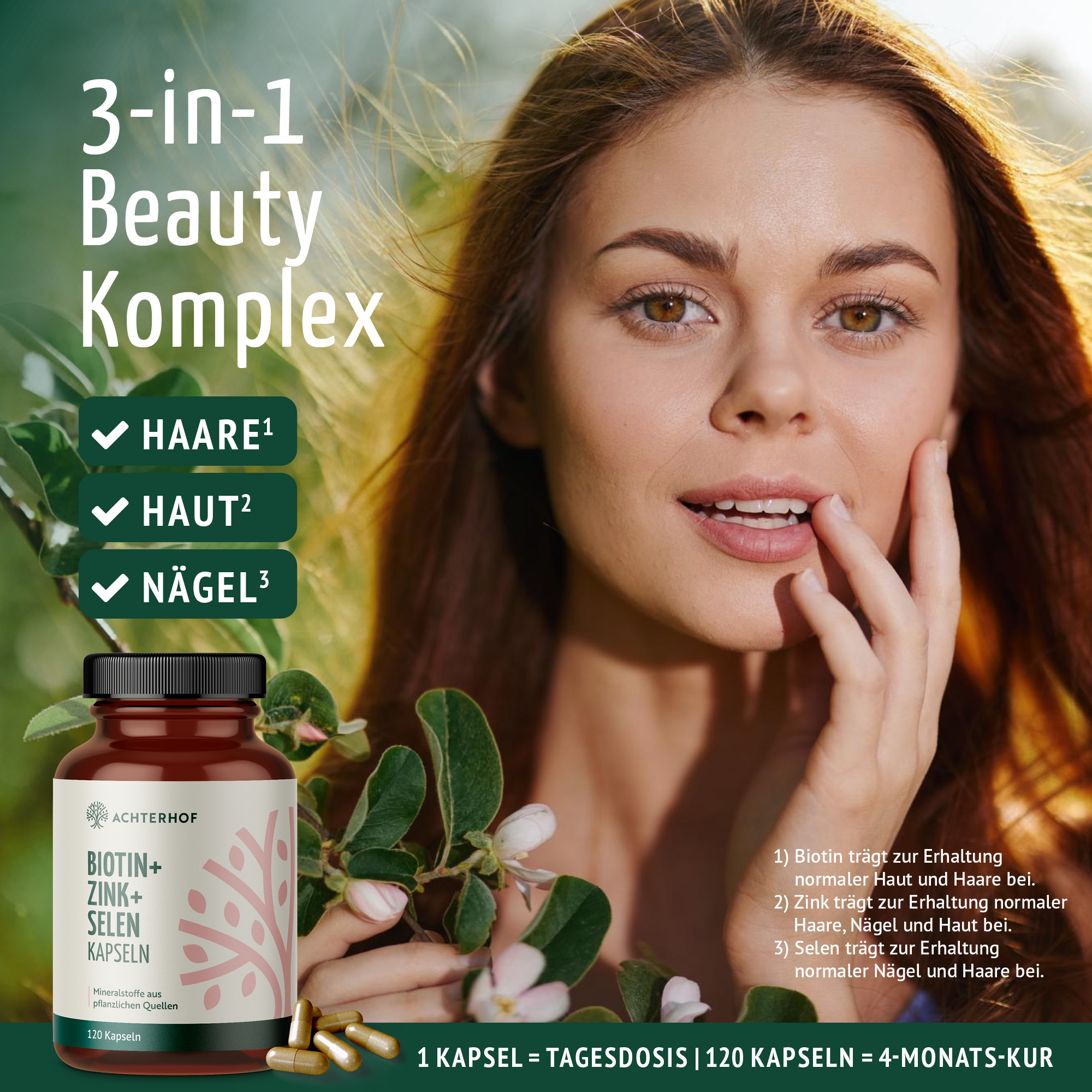 Biotin+Zink+Selen Kapseln (120 Kapseln)