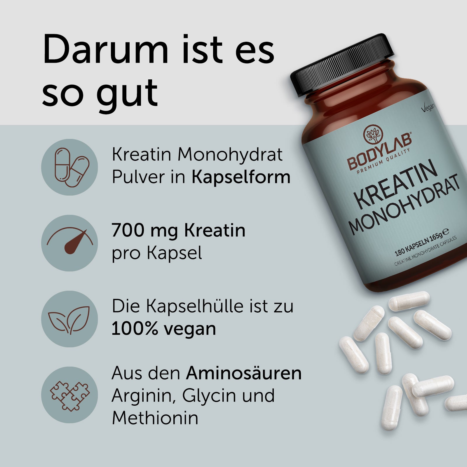 3 x Kreatin Monohydrat (3 x 180 Kapseln)