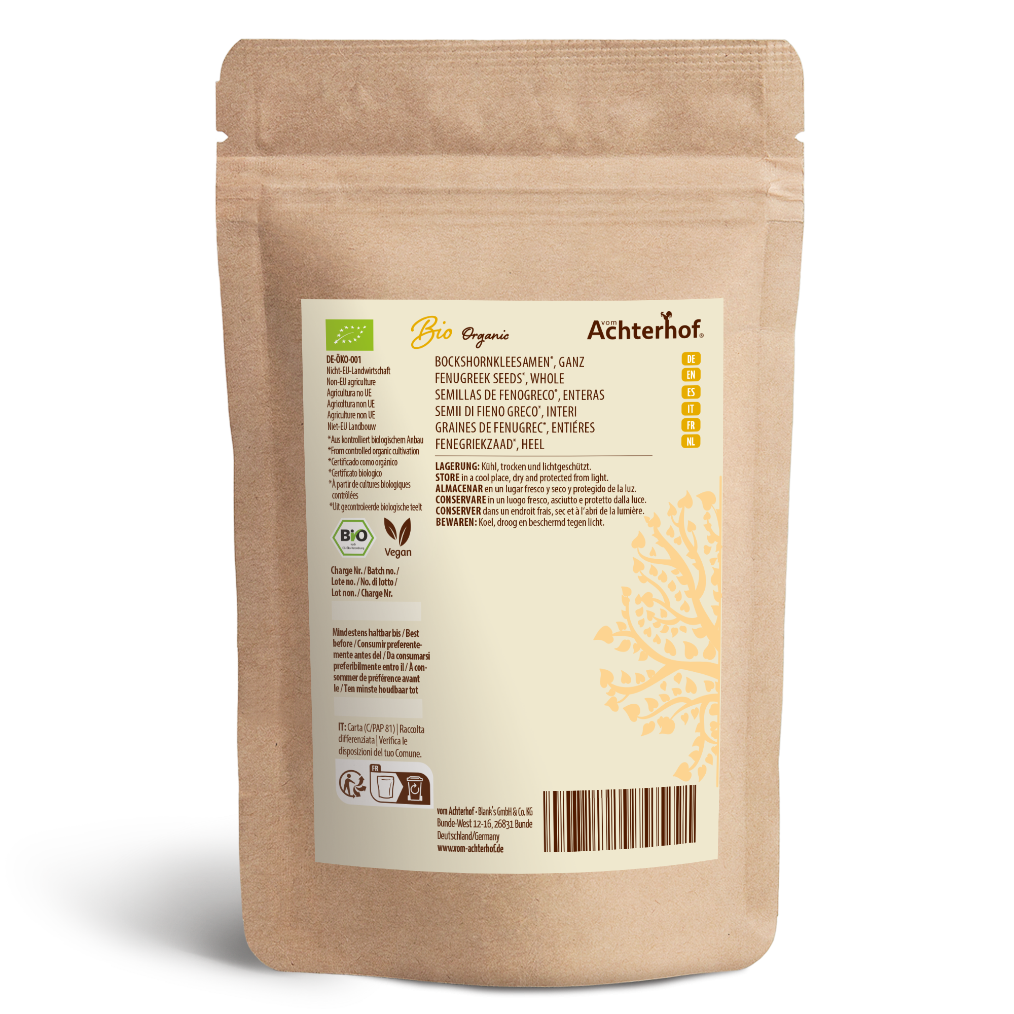 Bockshornkleesamen ganz Bio (250g)