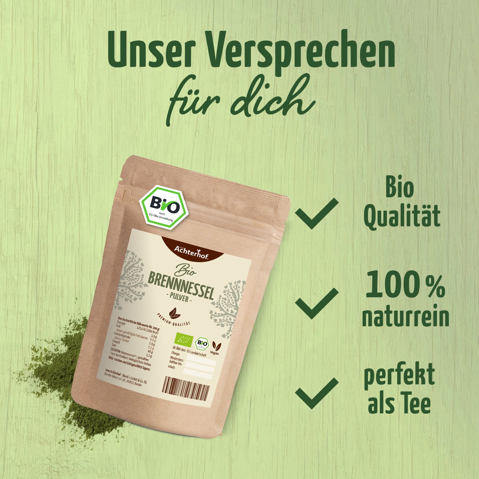 Brennnessel Pulver Bio (250g)