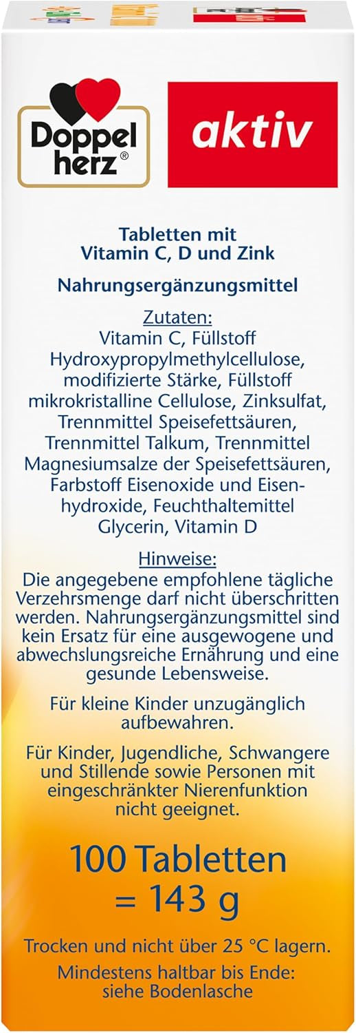 Vitamin C 1000 + D3 + Zink Depot (100 Depot-Tabletten)