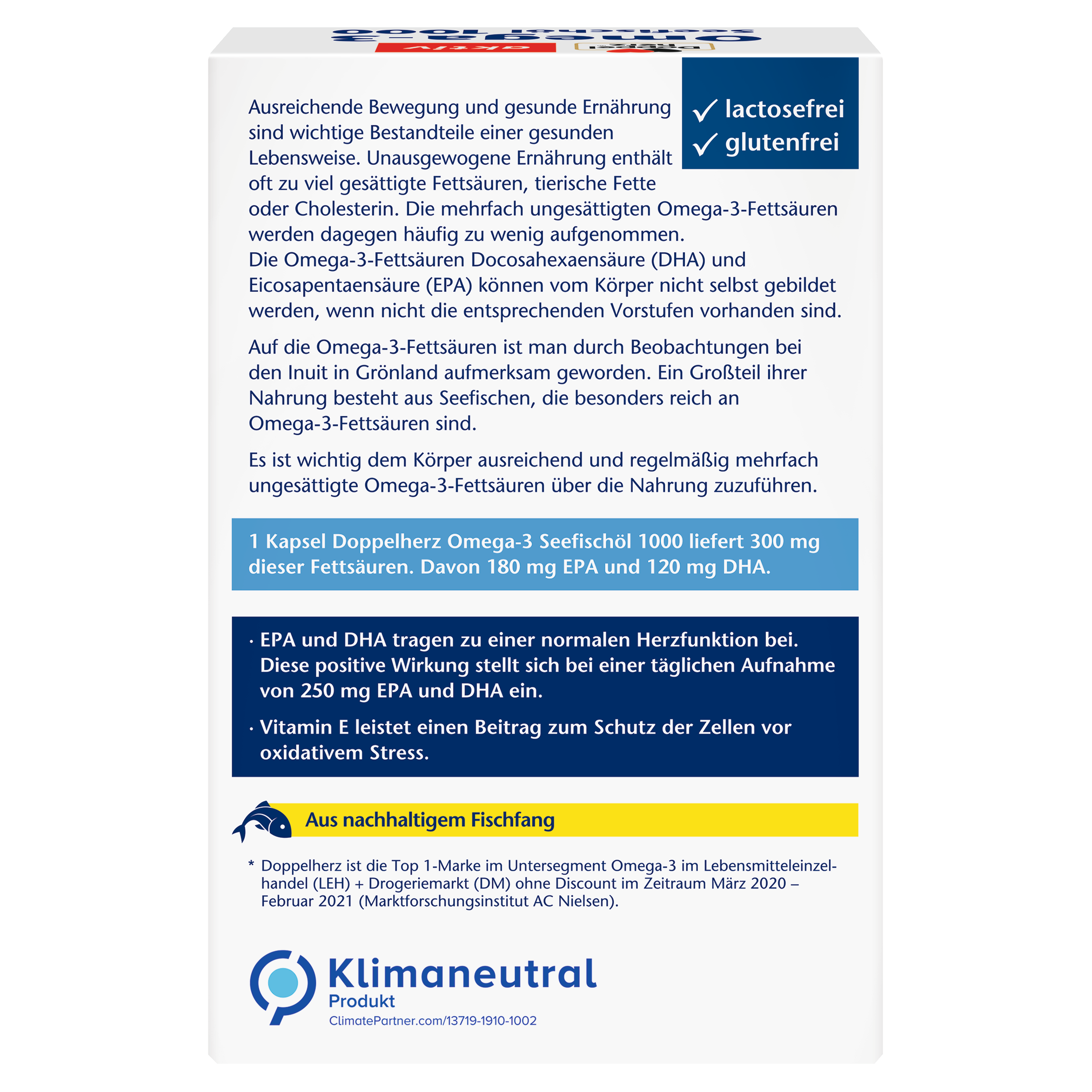 Seefischöl Omega3 1000 (80 Kapseln)