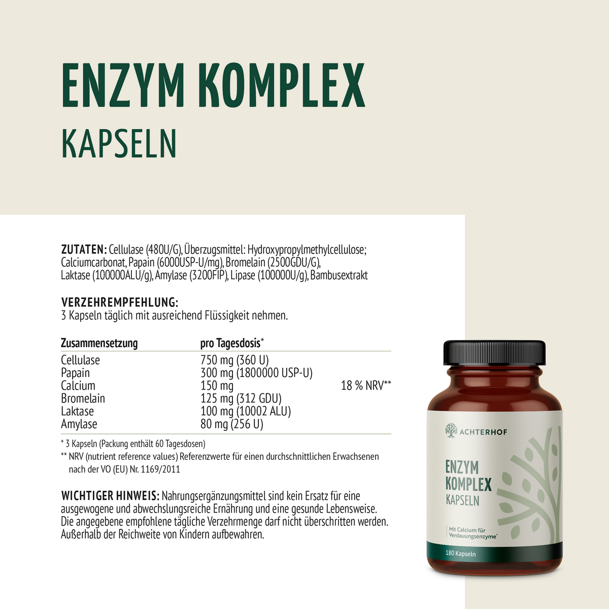 Enzym Komplex (180 Kapseln)
