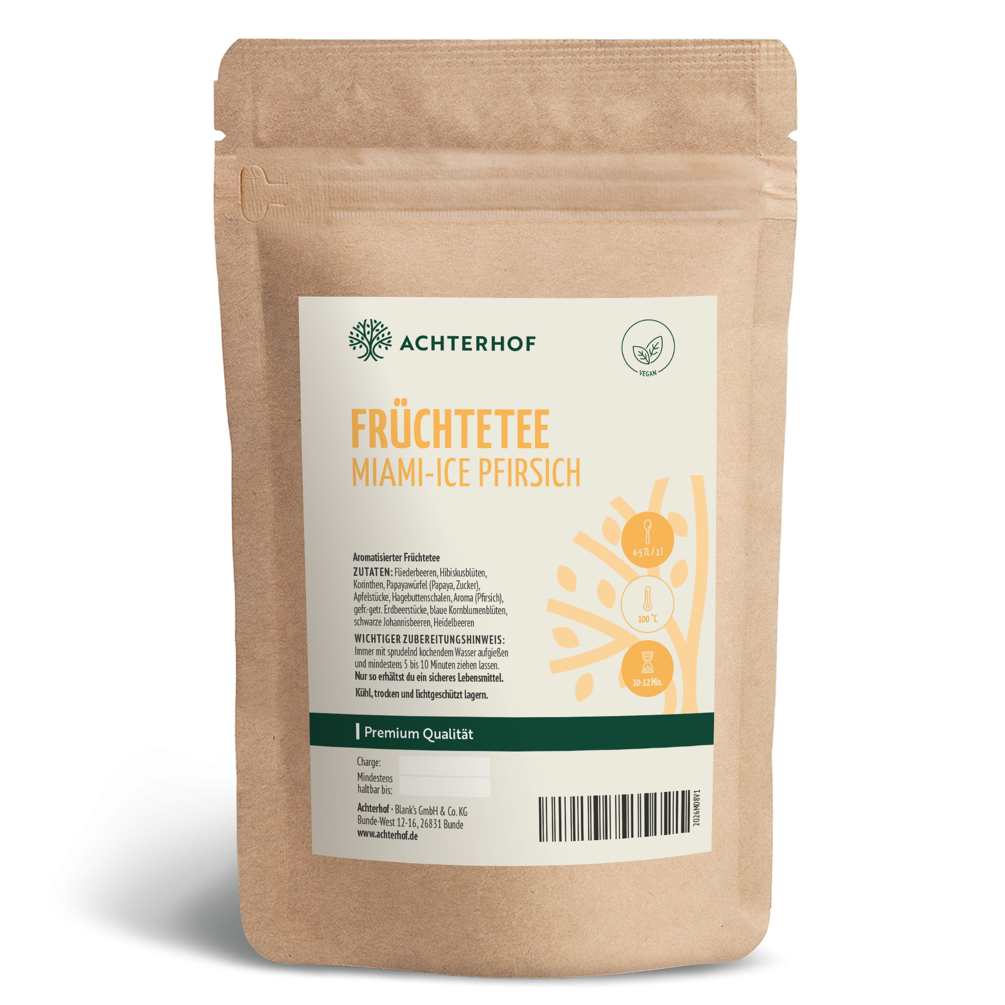 Früchtetee Miami-Ice Pfirsich (100g)