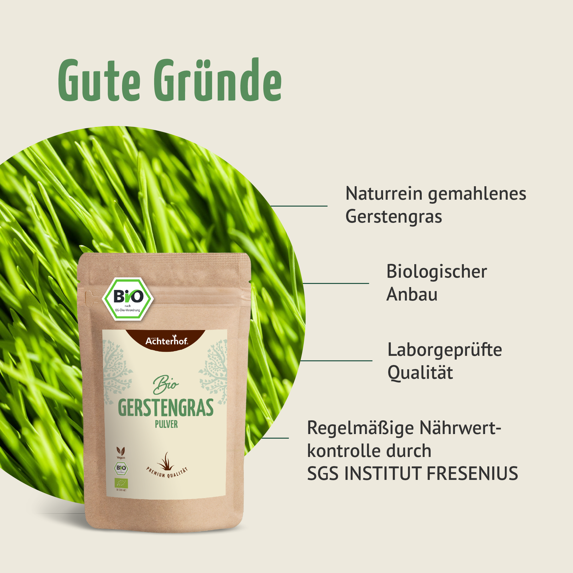 Bio Gerstengras Pulver (150g)