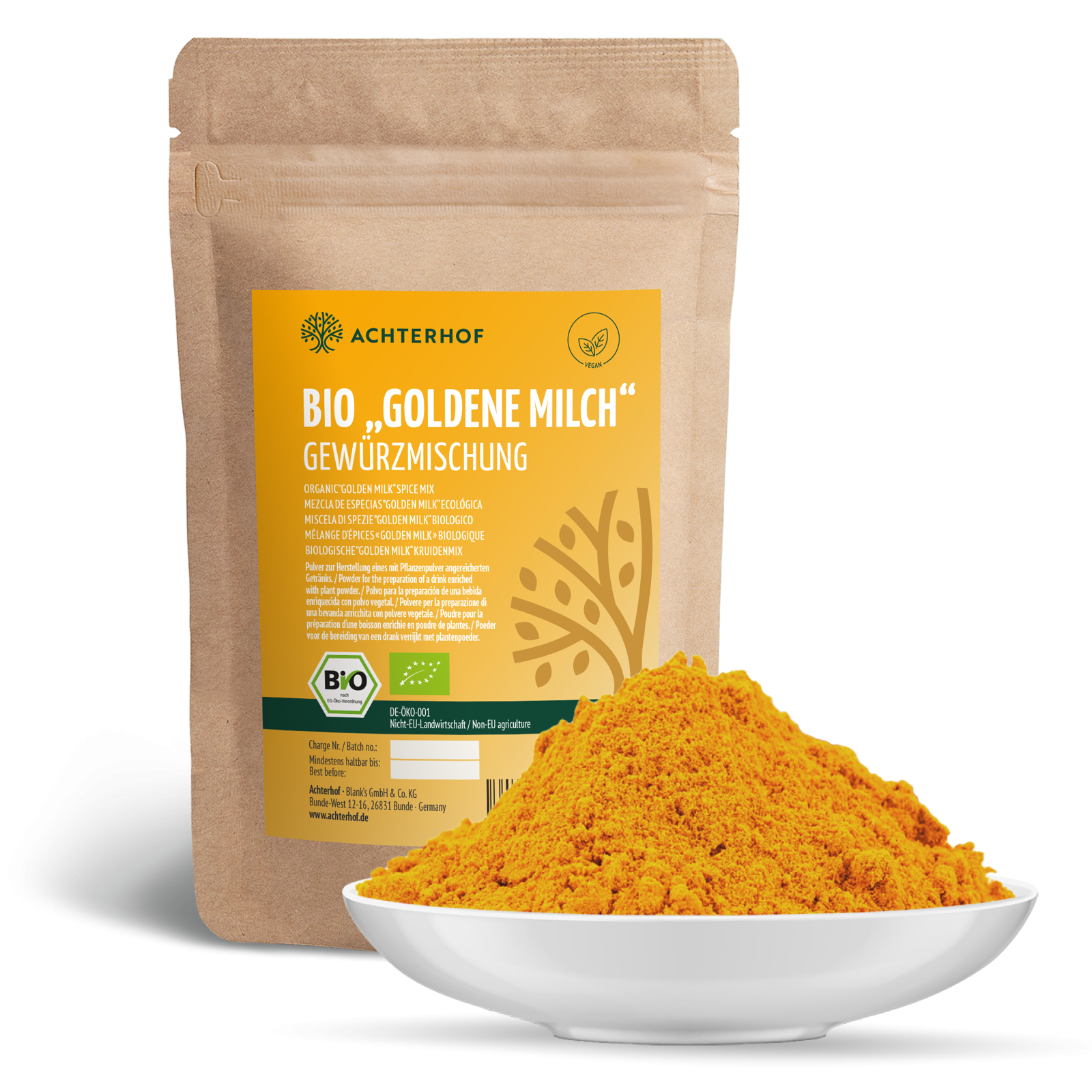 Goldene Milch Gewürzmischung Bio (250g)