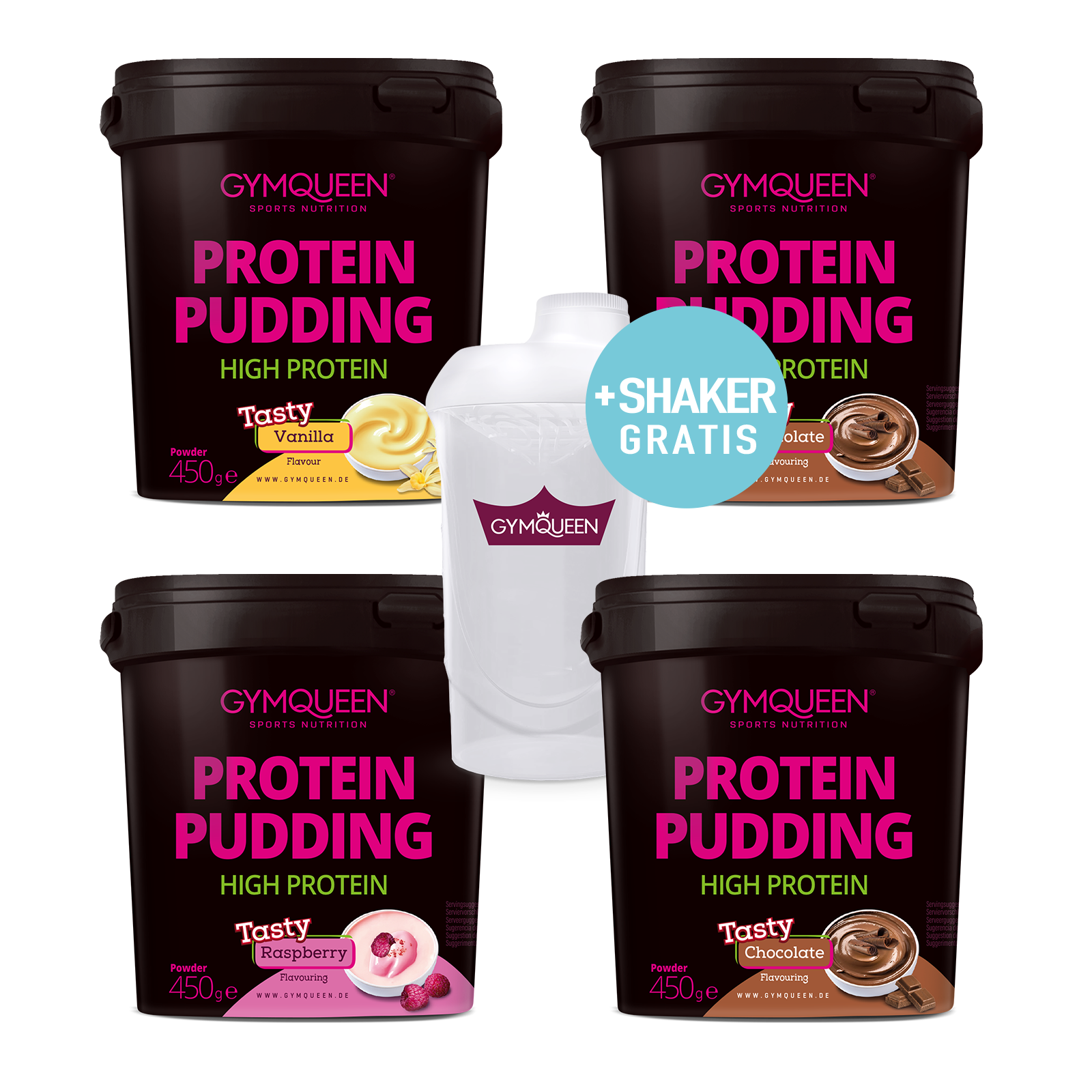 Protein Pudding 4er Pack + Shaker gratis