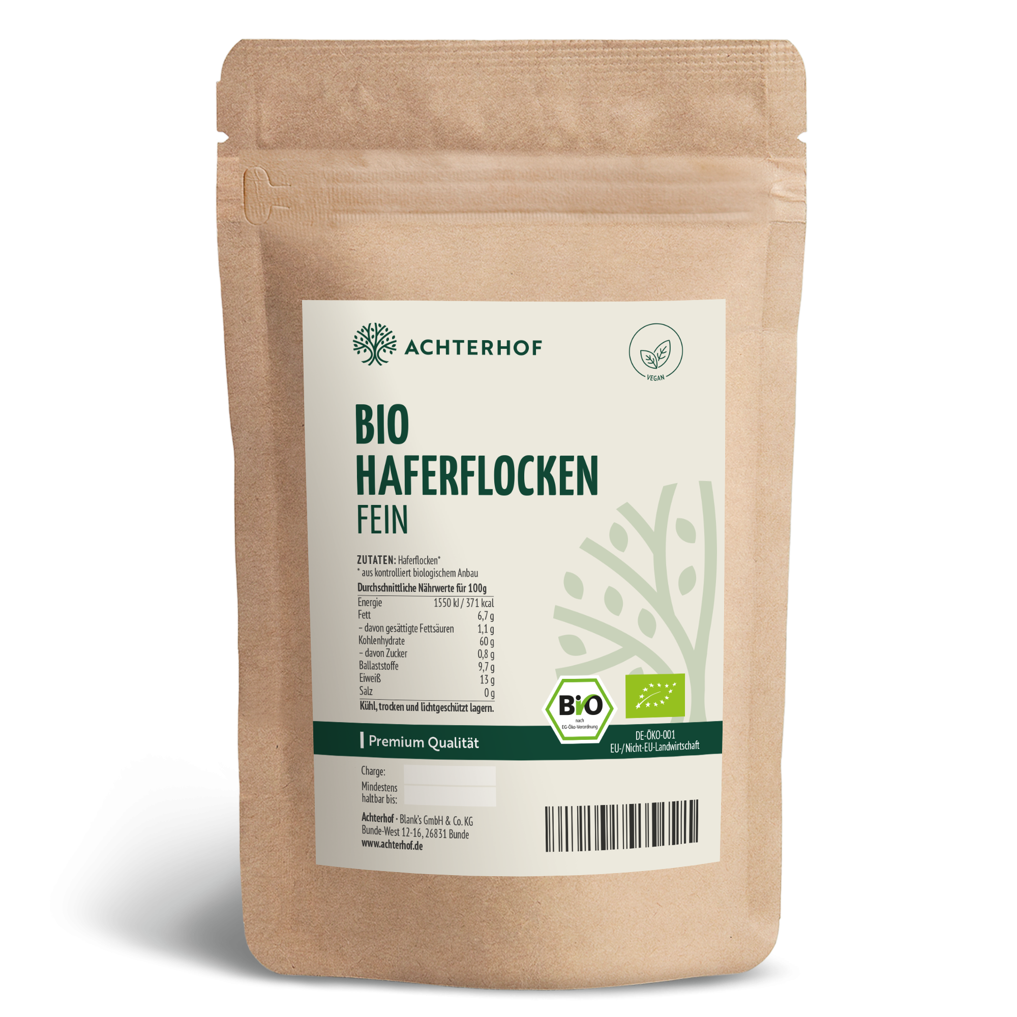 Bio Haferflocken fein (1000g)