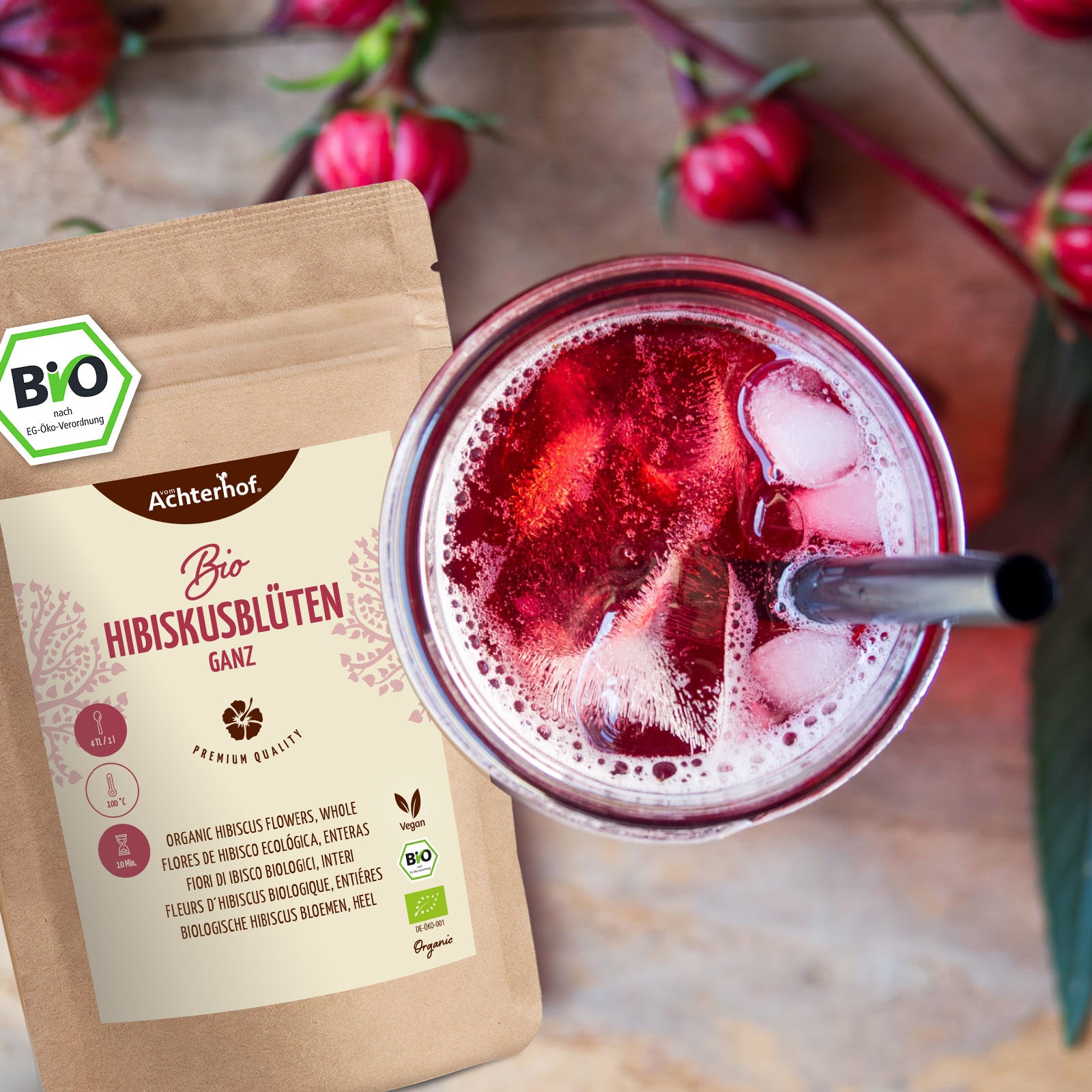 Hibiskusblüten ganz Bio (1000g)