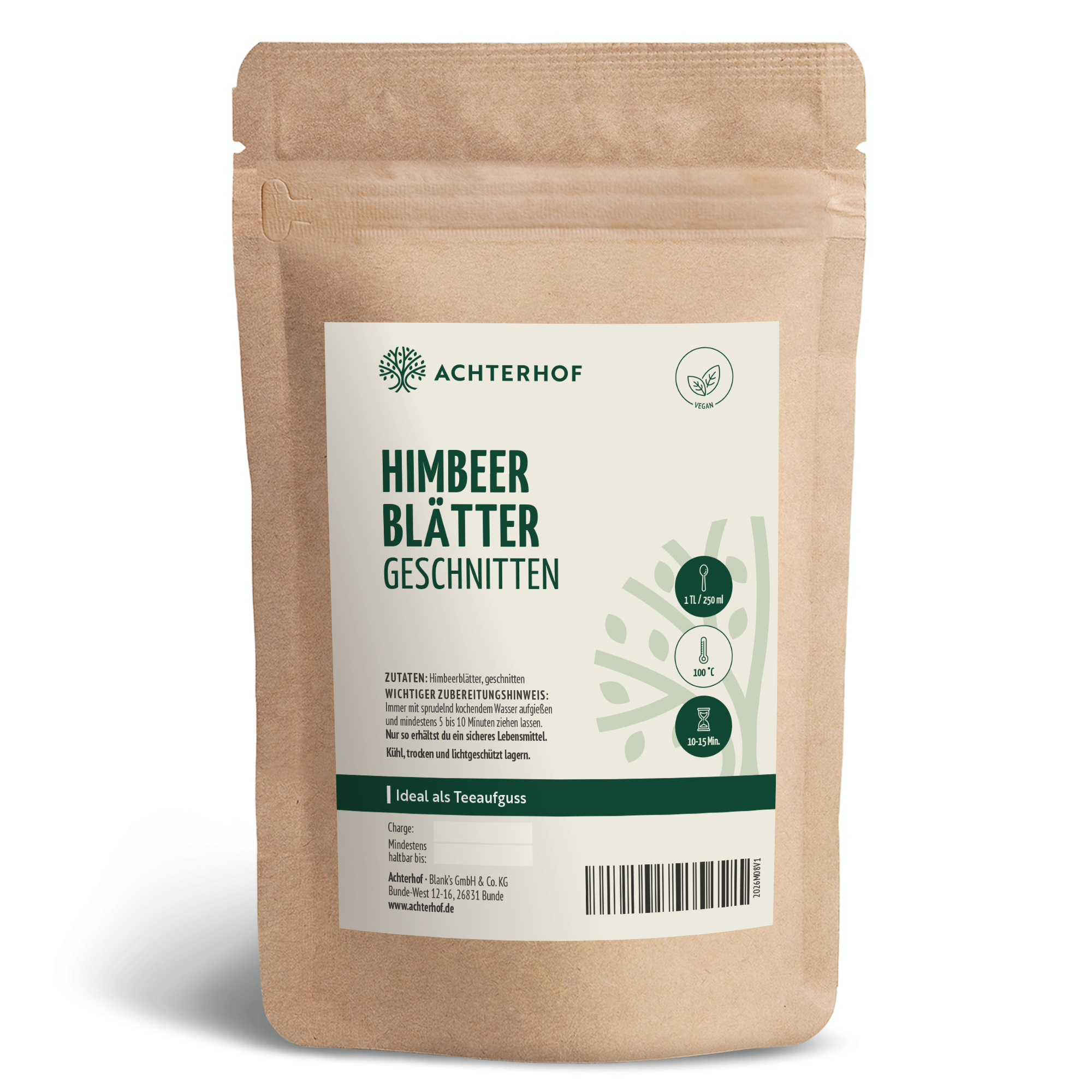 Himbeerblätter geschnitten (100g)
