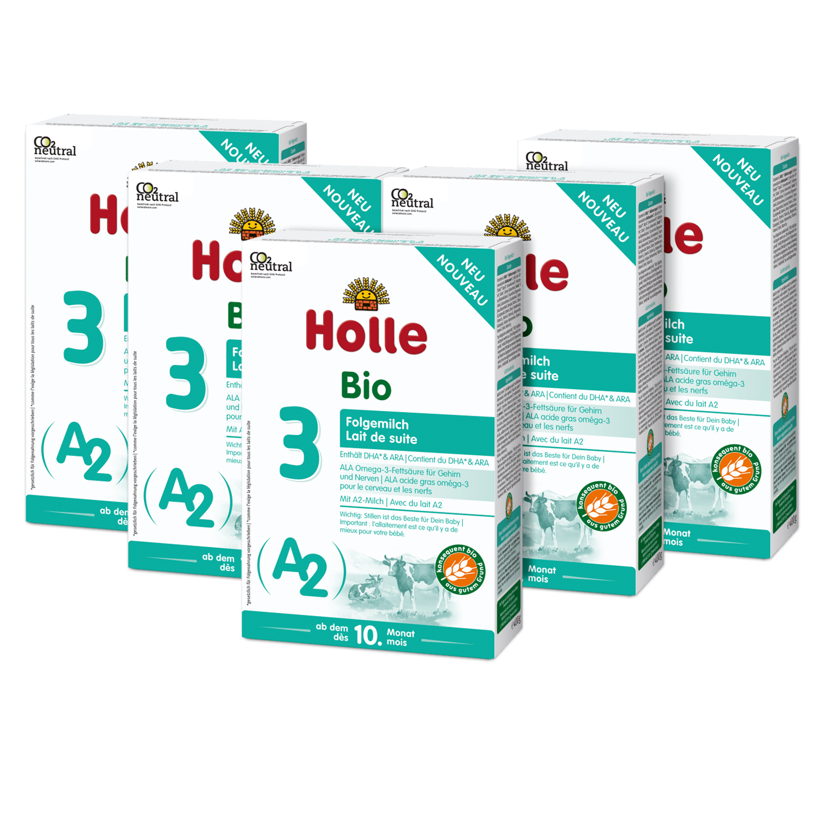 6er Pack A2 Bio-Folgemilch 3 ab dem 10. Monat (400g)