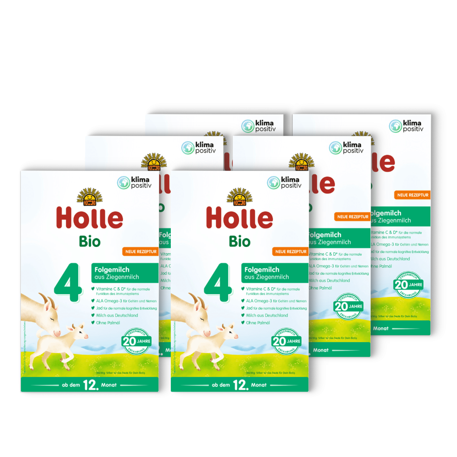 6er Pack Bio-Folgemilch 4 auf Ziegenmilchbasis ab dem 12. Monat (400g)