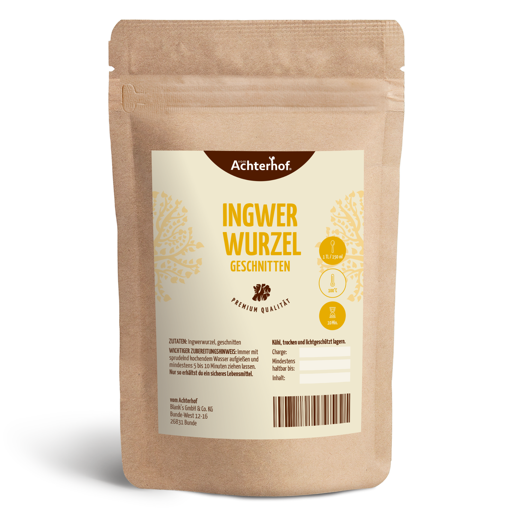 Ingwerwurzel geschnitten (250g)