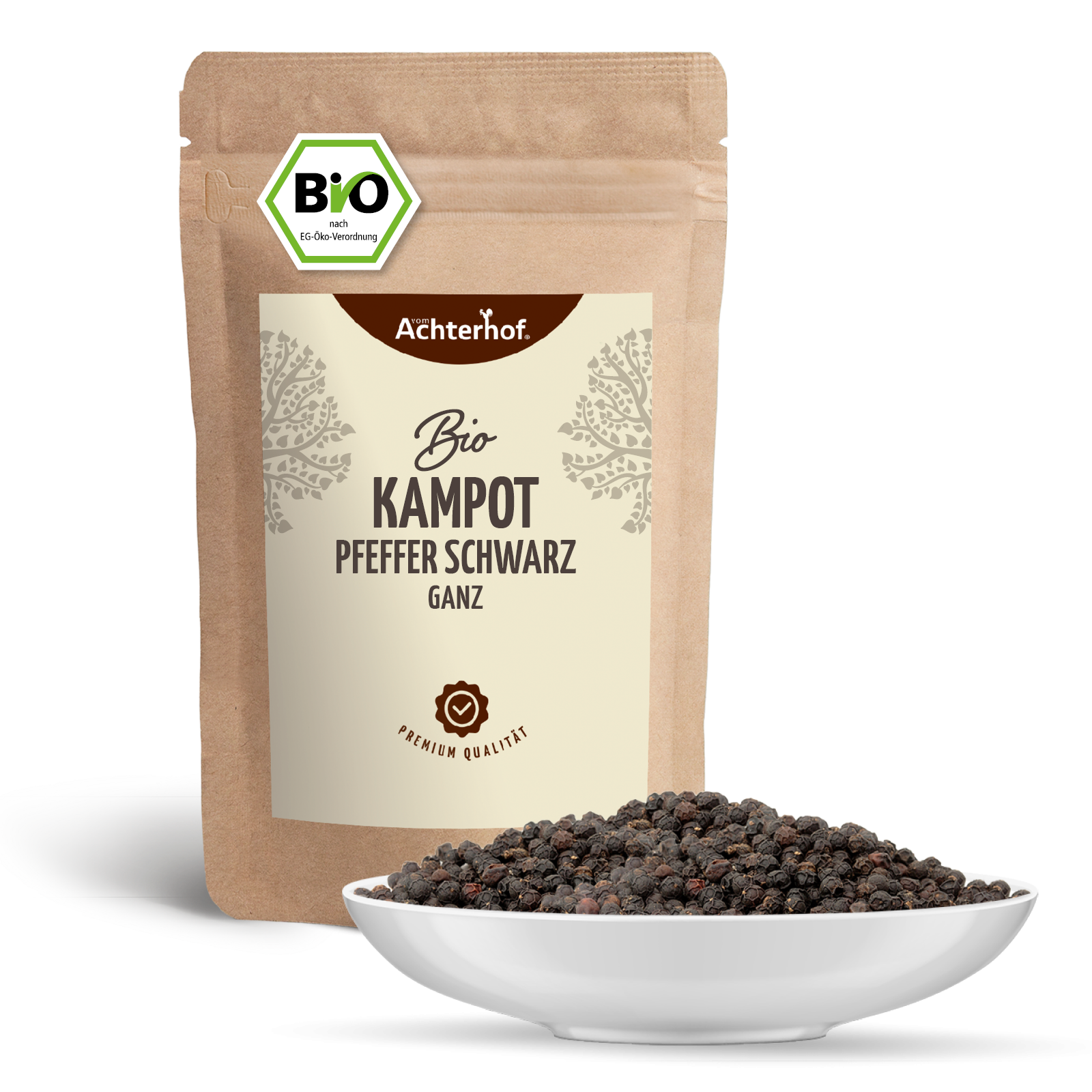 Kampot Pfeffer schwarz ganz Bio (250g)