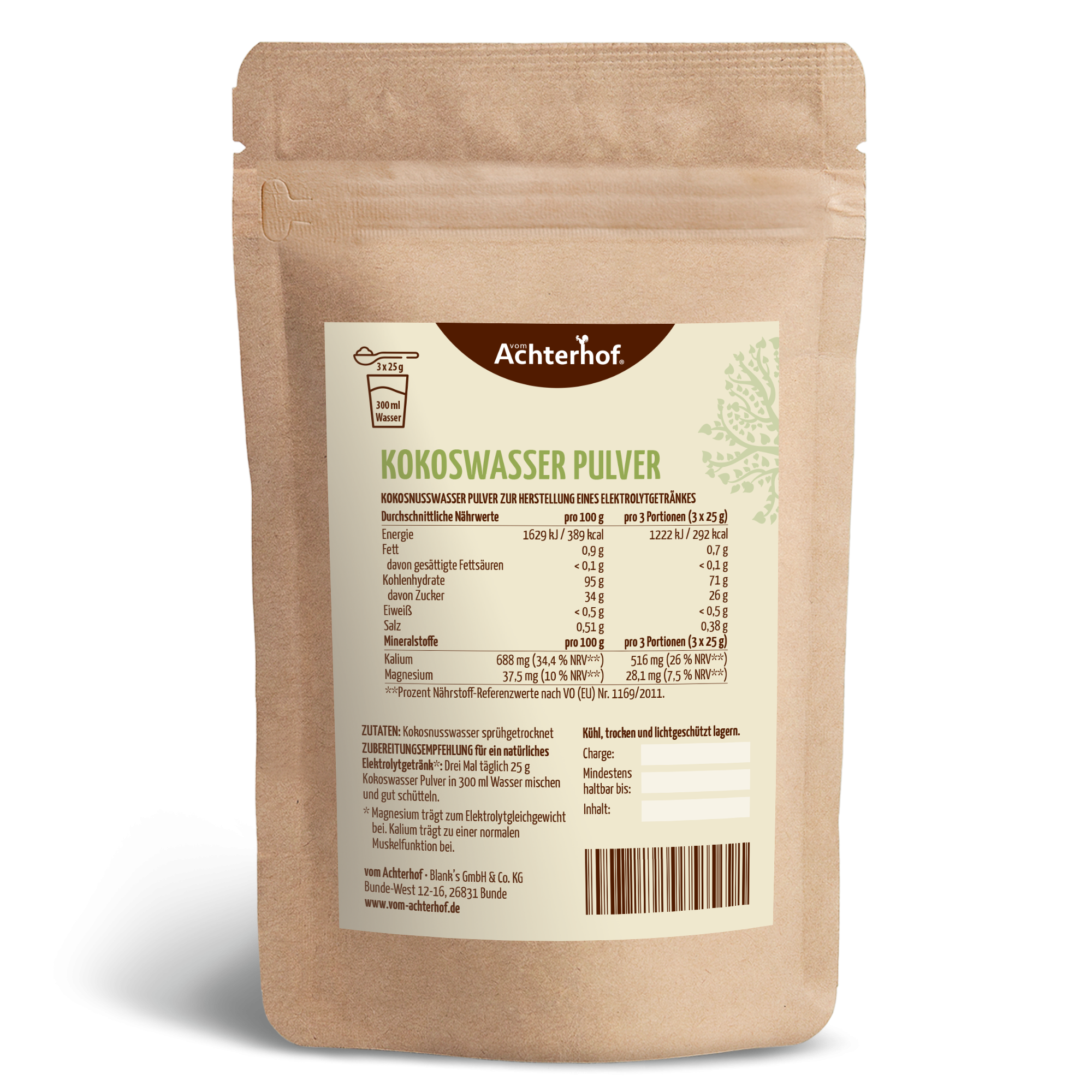 Kokoswasser Pulver (1000g)