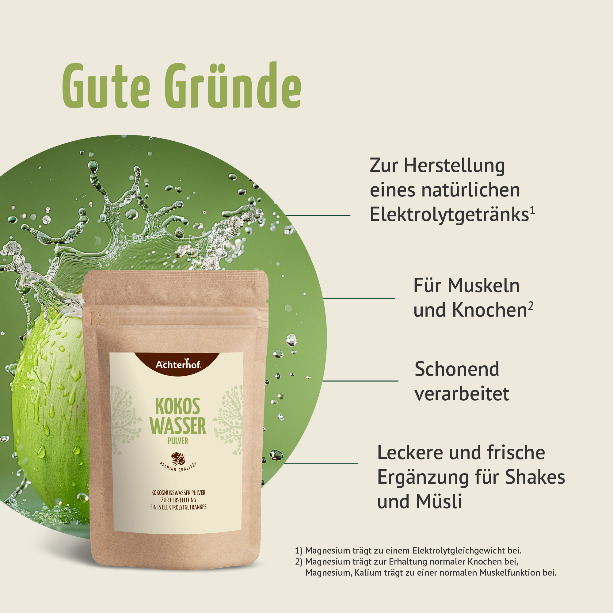 Kokoswasser Pulver (1000g)