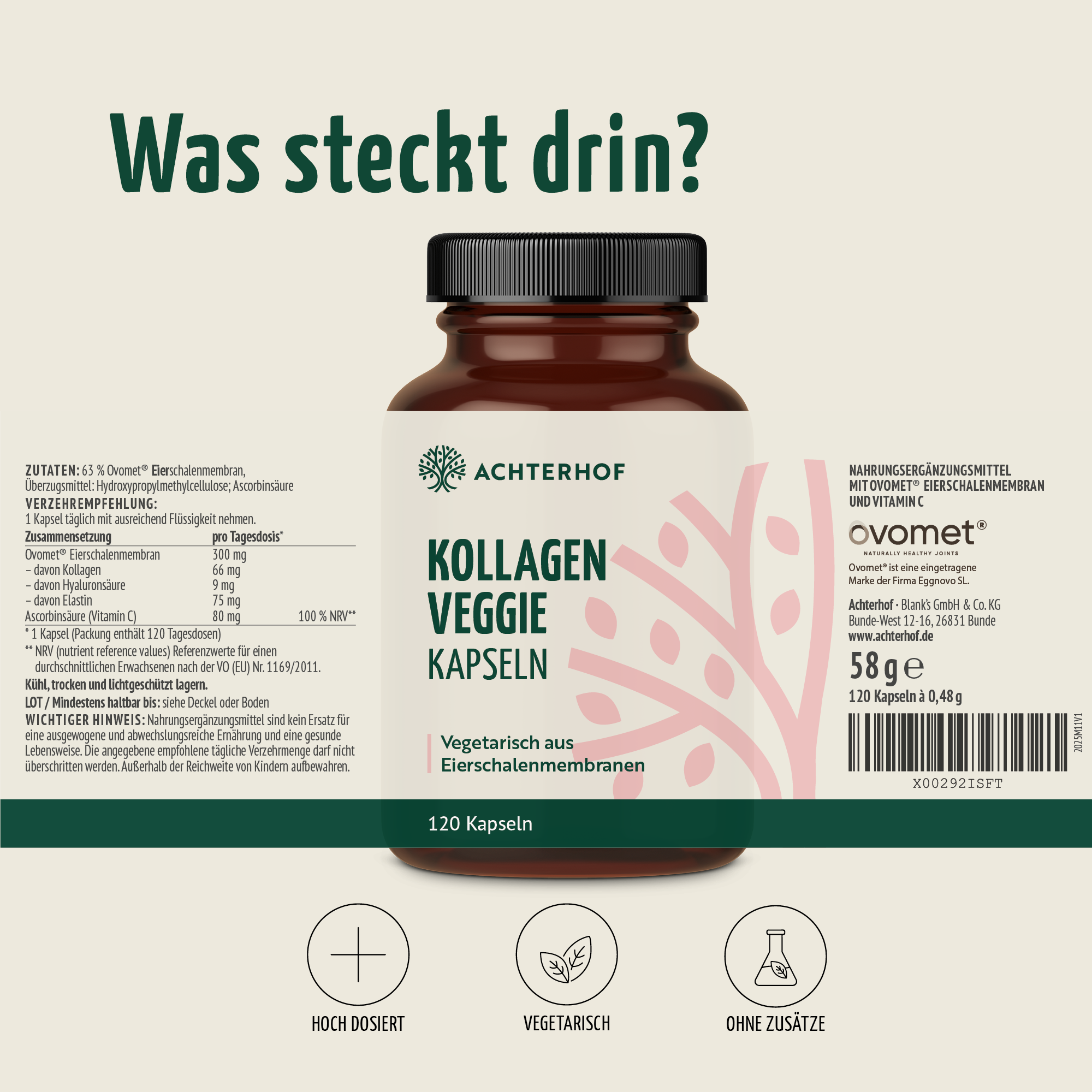 Kollagen Veggie Kapseln (120 Kapseln)