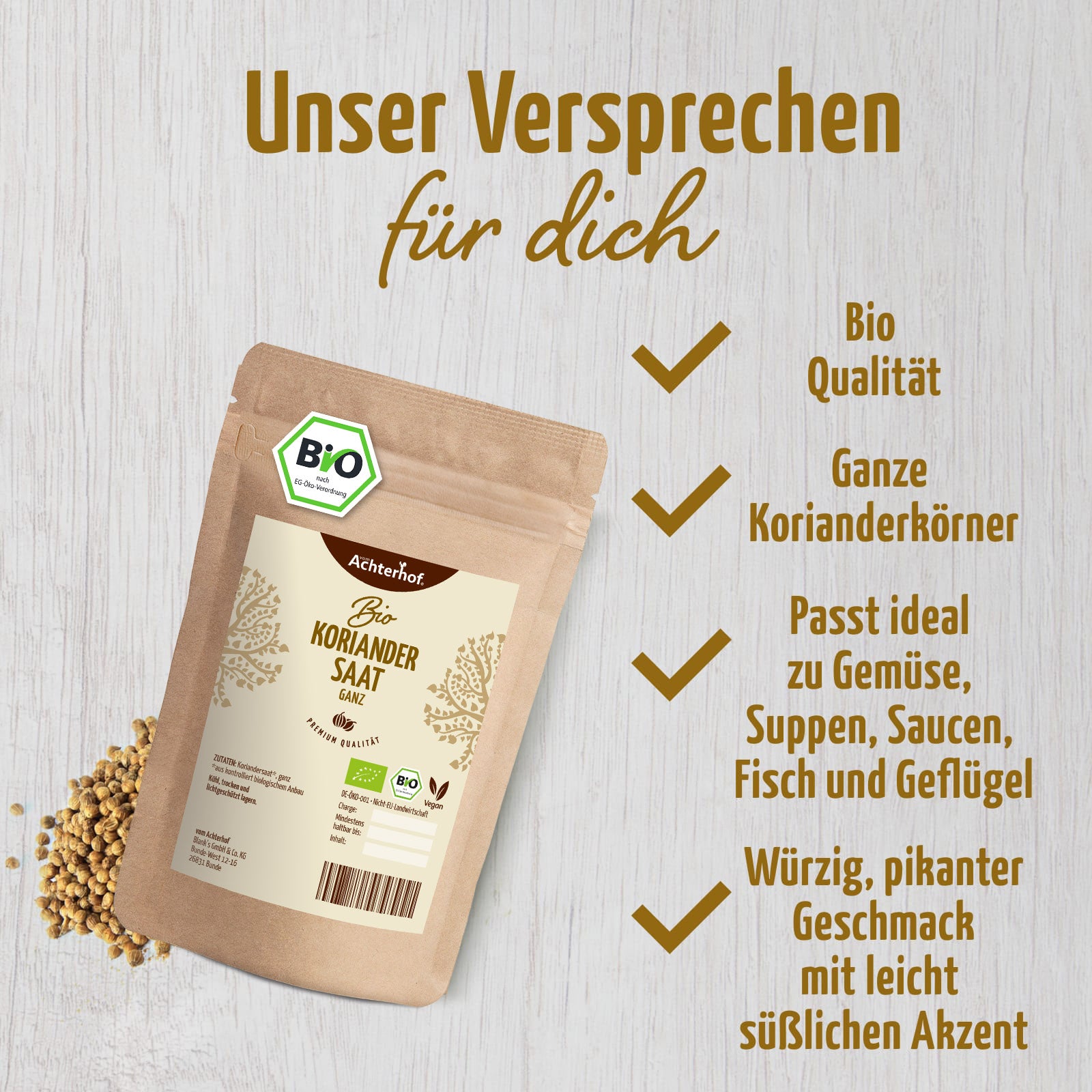 Koriandersaat ganz Bio (500g)