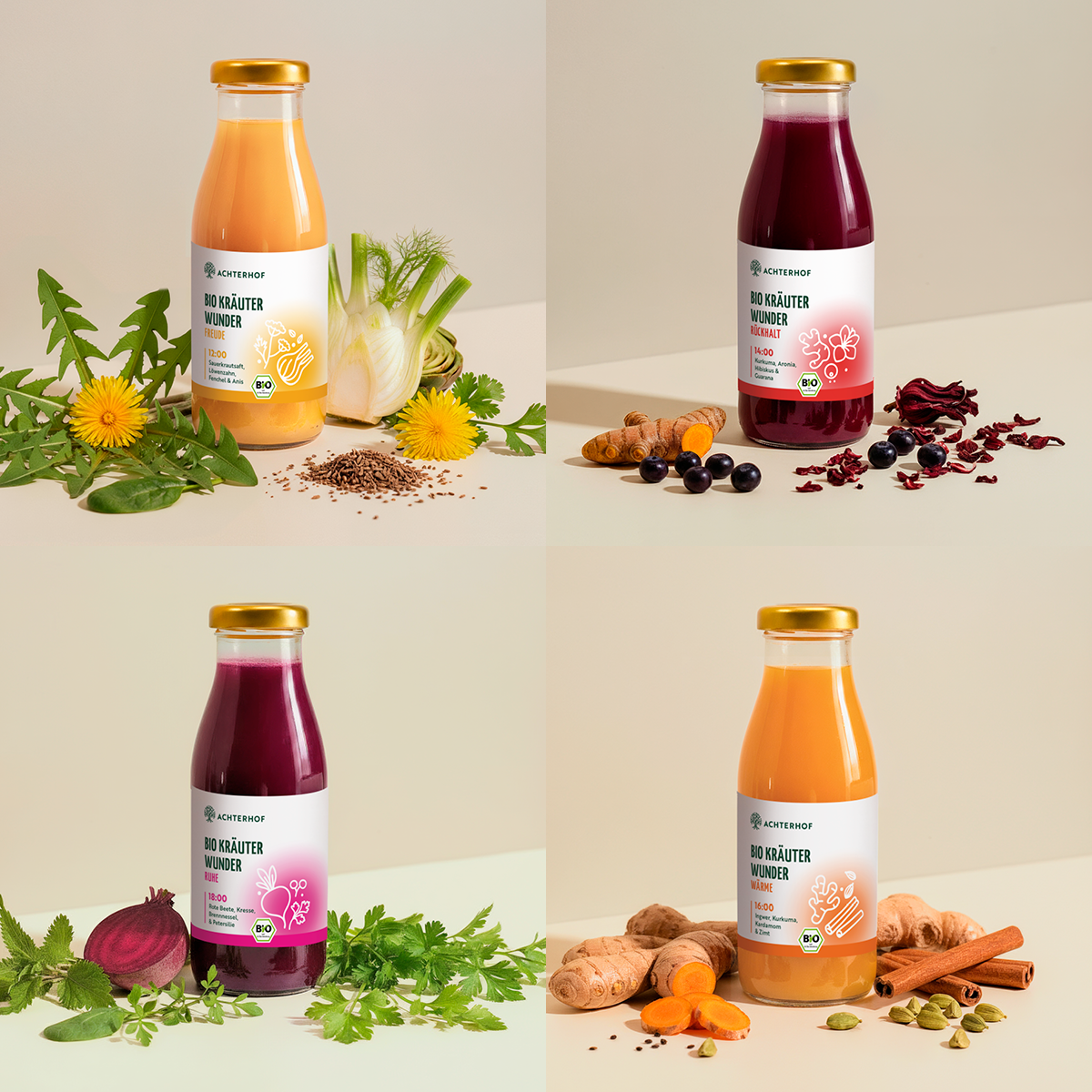 Kräuterwunder Bio Fastenkur 1-7 Tage (6 Flaschen pro Tag)