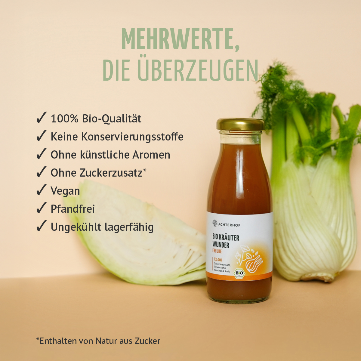 Kräuterwunder Bio Fastenkur 1-7 Tage (6 Flaschen pro Tag)