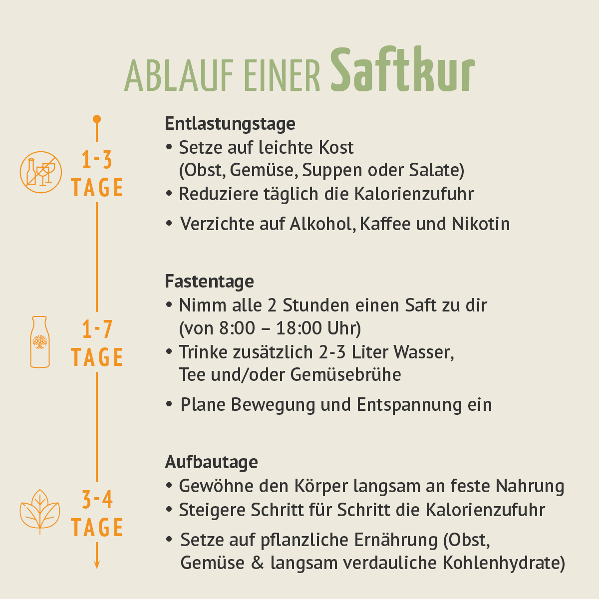 Kräuterwunder Bio Fastenkur 1 - 7 Tage (6 Flaschen pro Tag)
