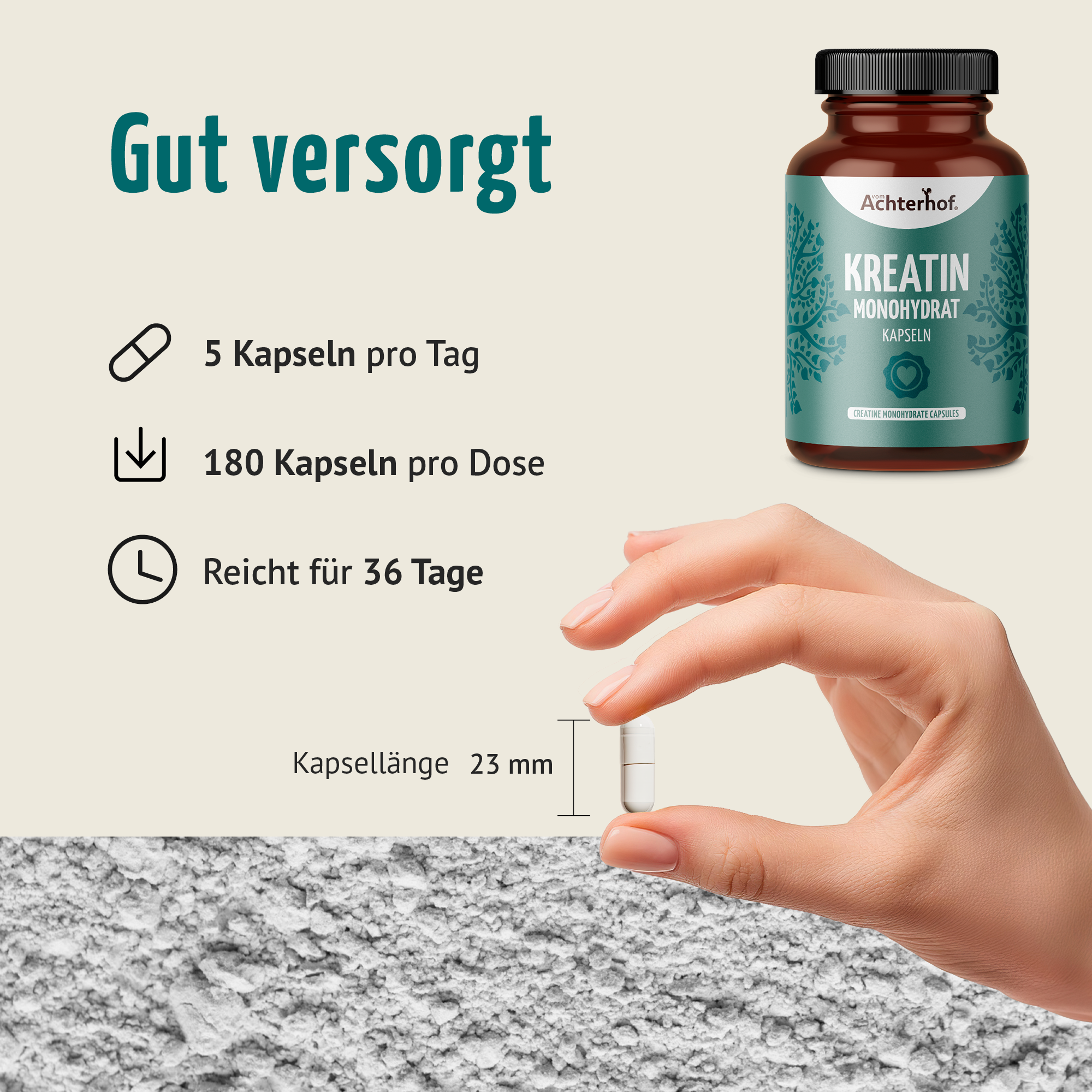 Creatine Monohydrate (180 Kapseln)