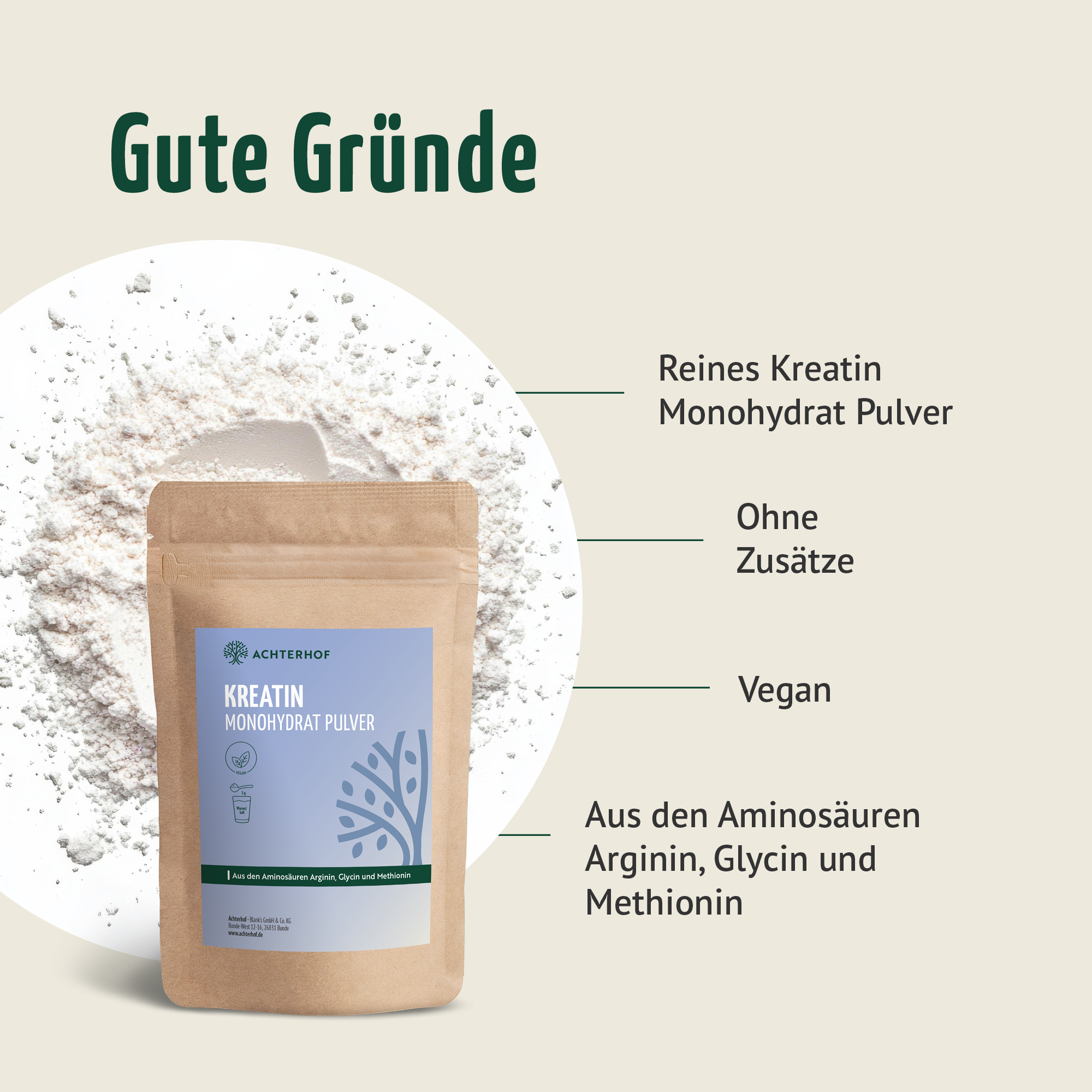 Kreatin Monohydrat Pulver (100g)