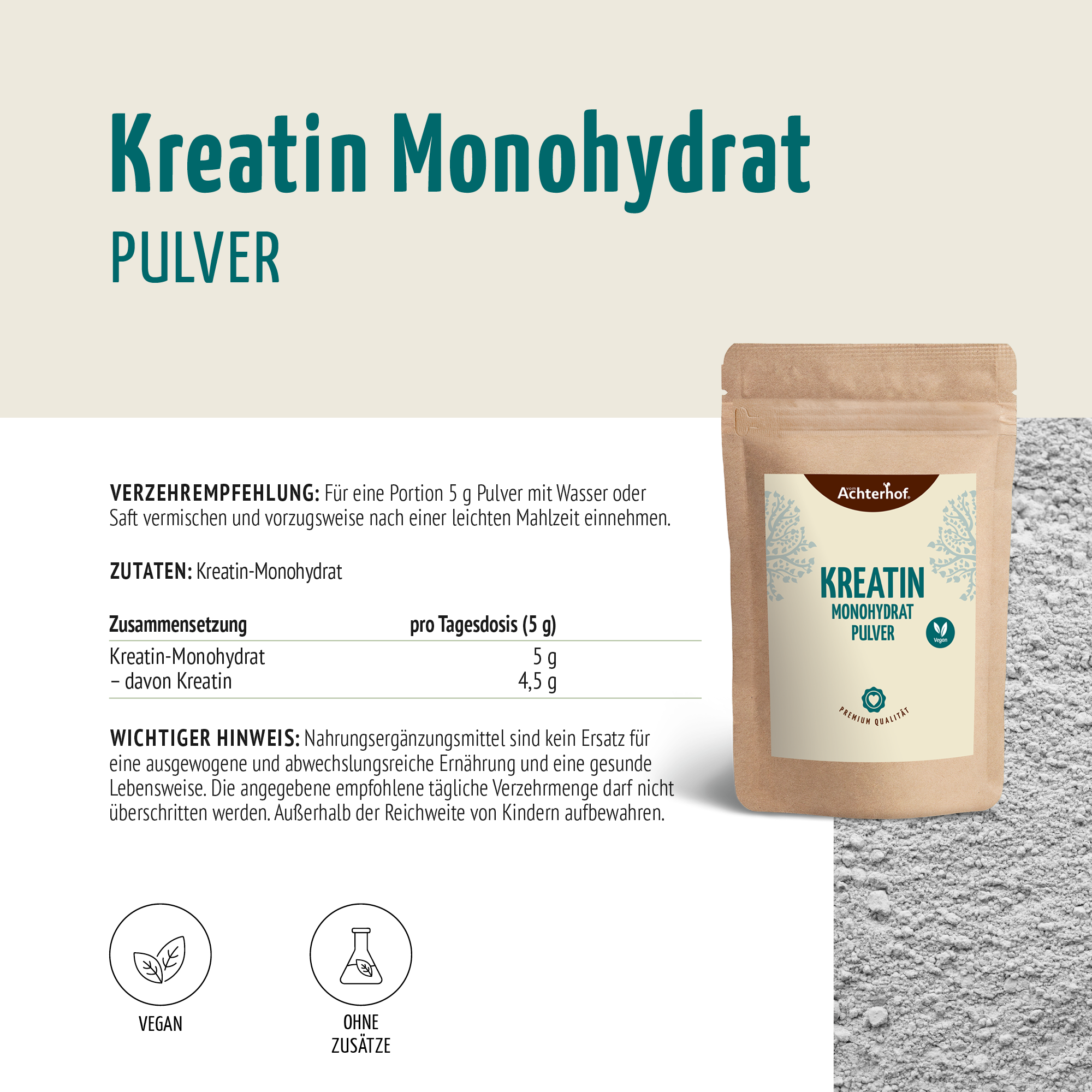 Kreatin Monohydrat Pulver (250g)
