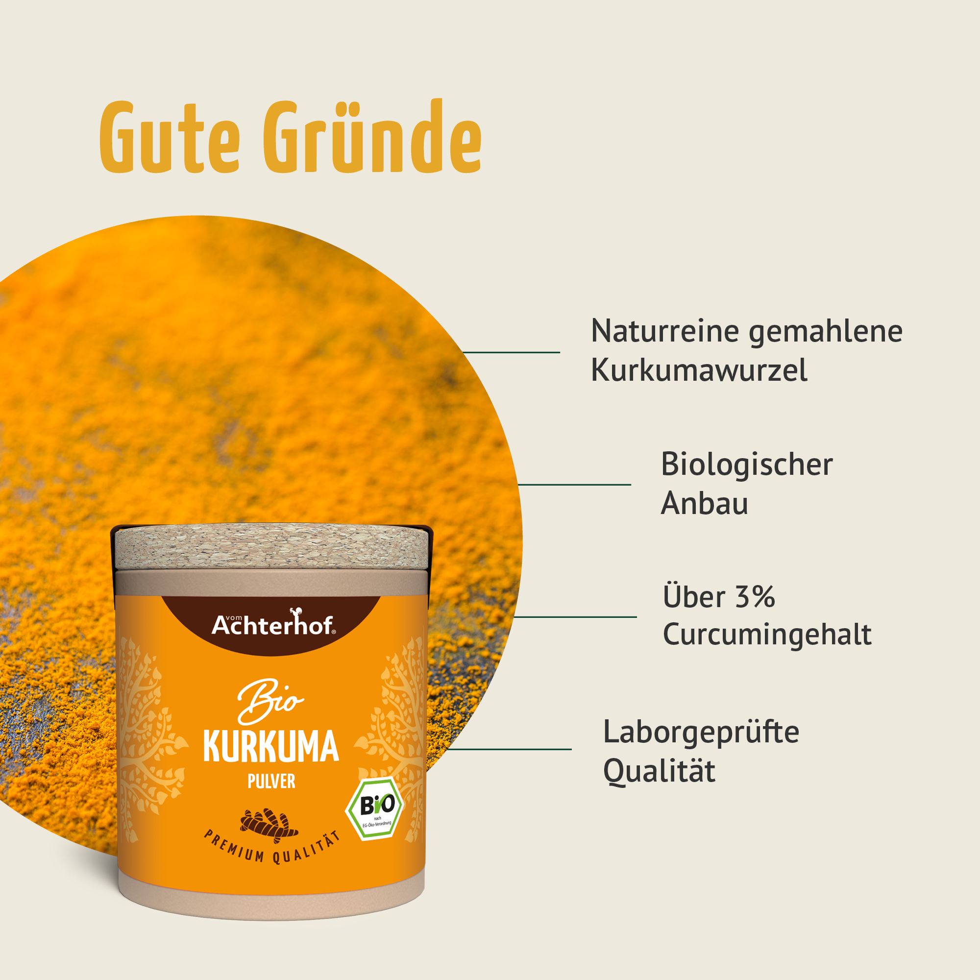 Bio Kurkuma Pulver (50g)
