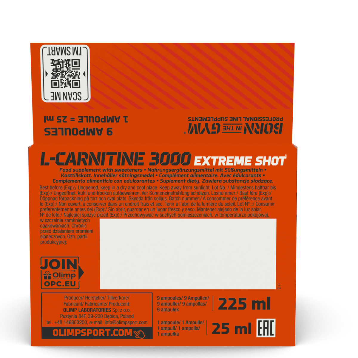 L-Carnitine 3000 Extreme Shot (9x25ml) Orange