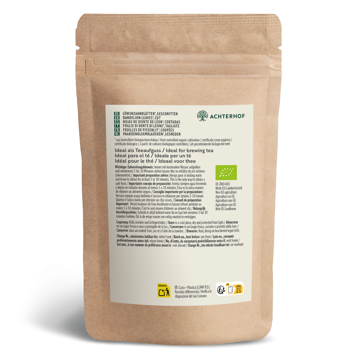 Löwenzahnblätter geschnitten Bio (500g)