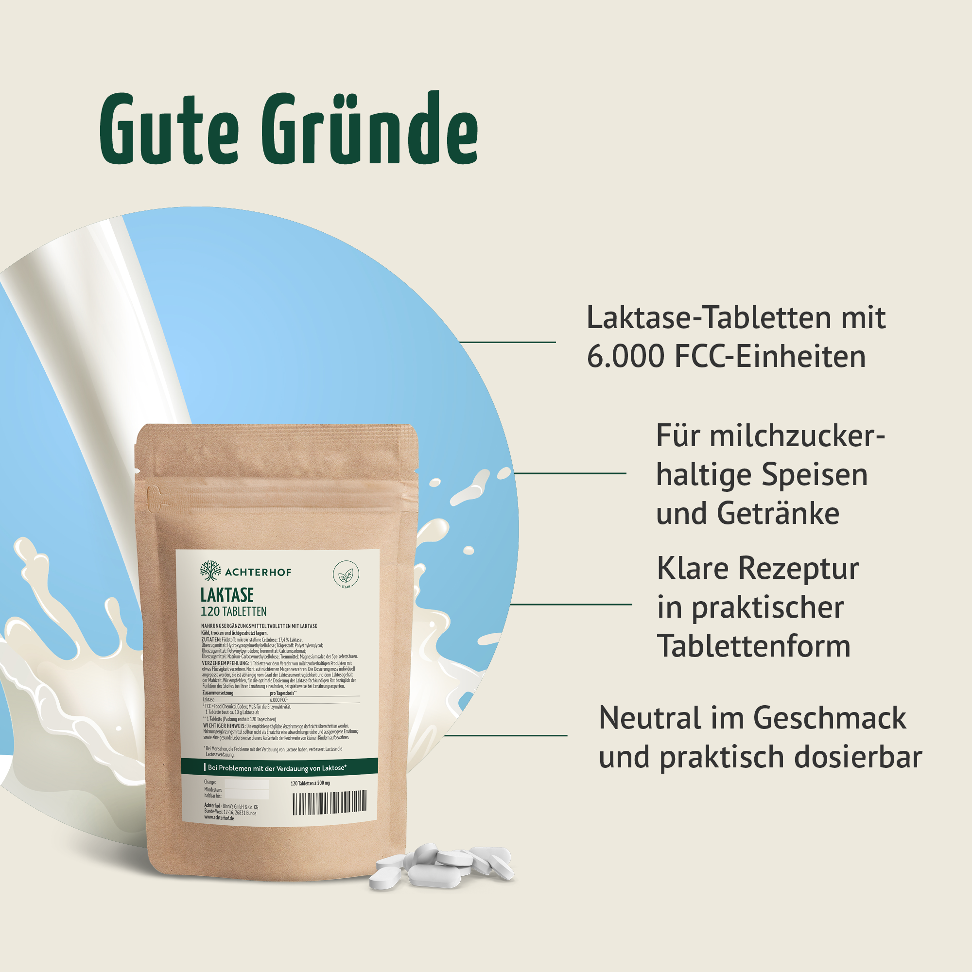 Laktase Tabletten (120 Tabletten)